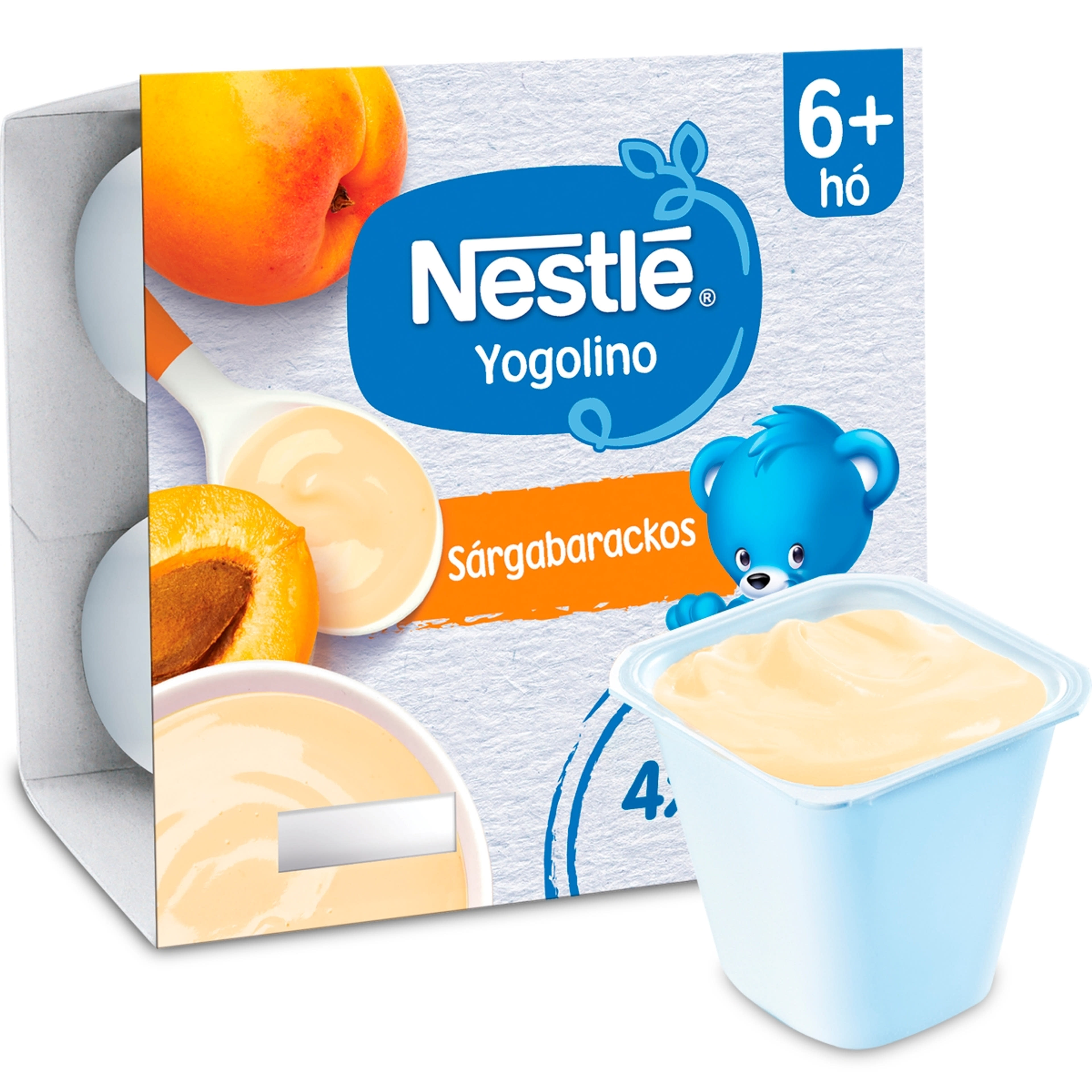Nestlé Baby Yogolino Bébidesszert Tejalapú Sárgabarackos 6 Hónapos Kortól 4*100g - 400 g-2