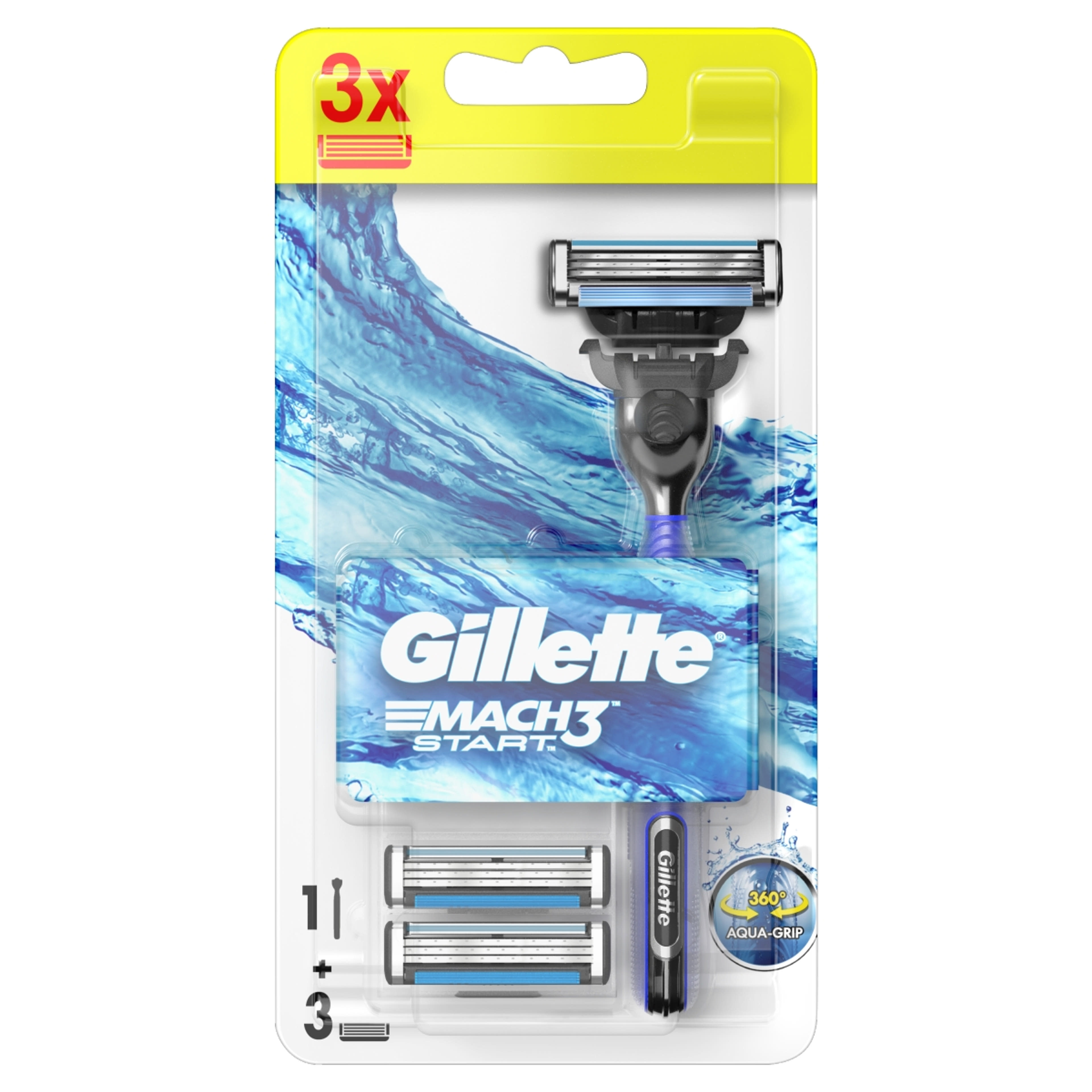 Gillette mach3 start nyél+ 3 borotvabetét - 1 db-1
