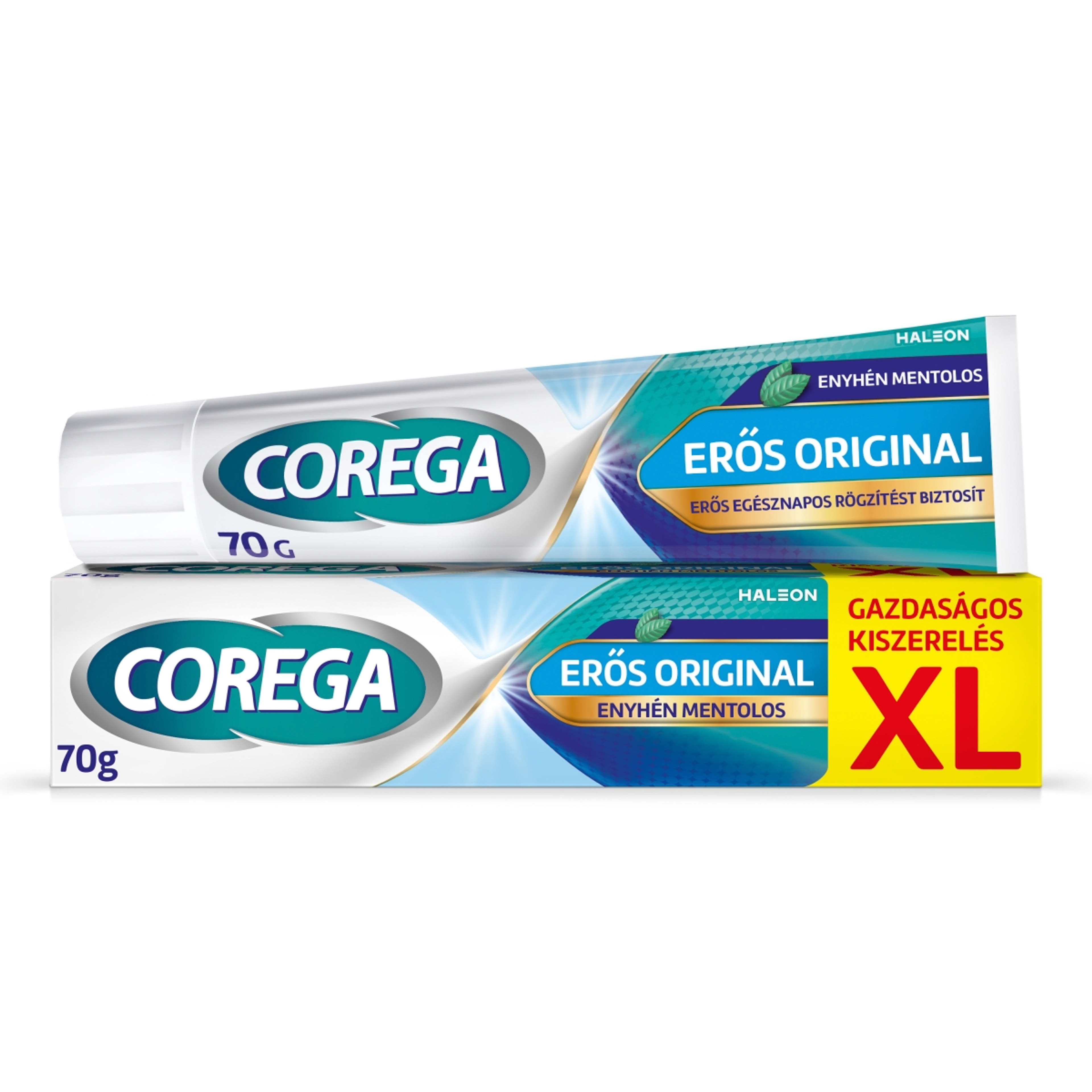 Corega Erős Rögzítés XL műfogsorrögzítő krém - 70 g-2