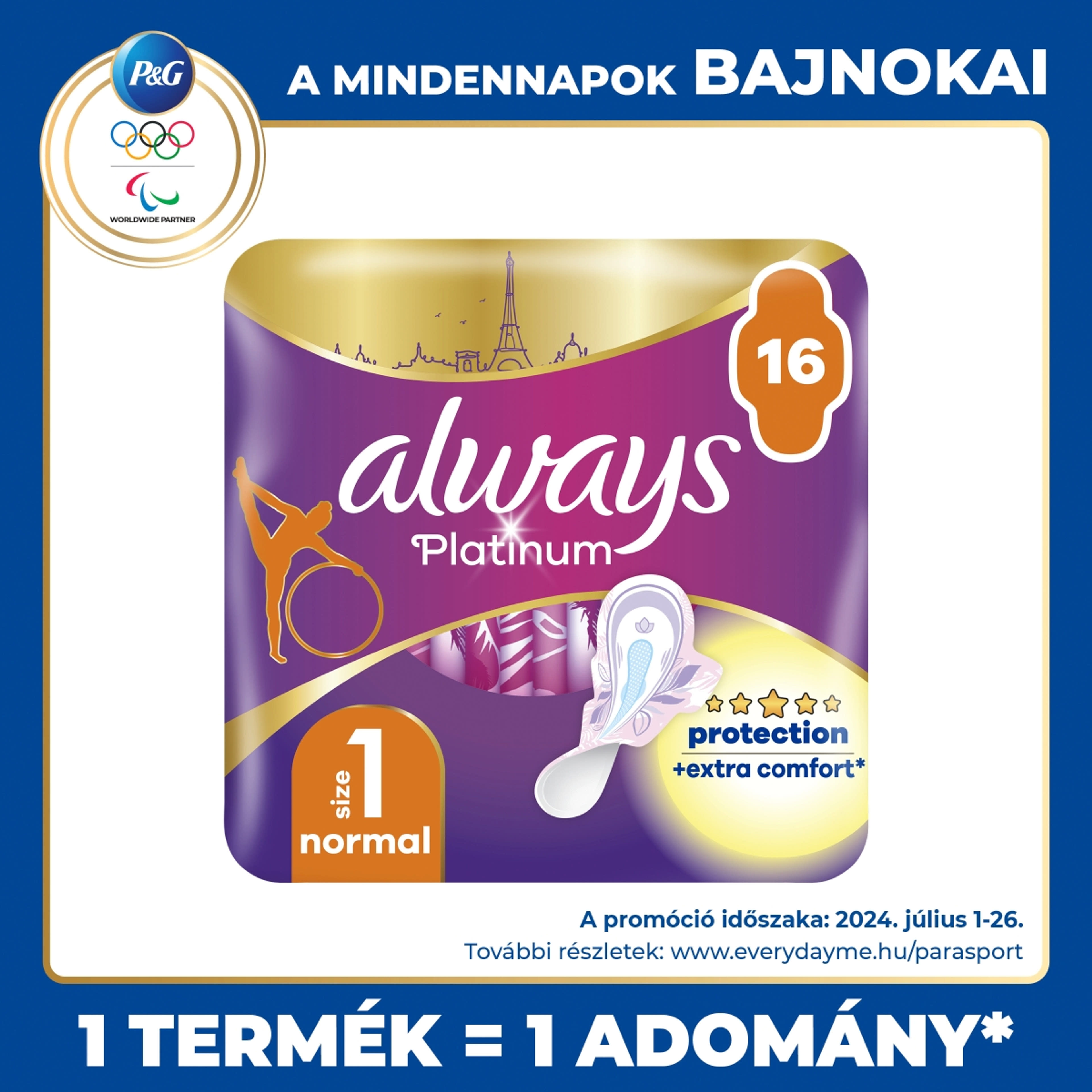 Always Platinum Duo Pack normál egészségügyi betét - 16 db