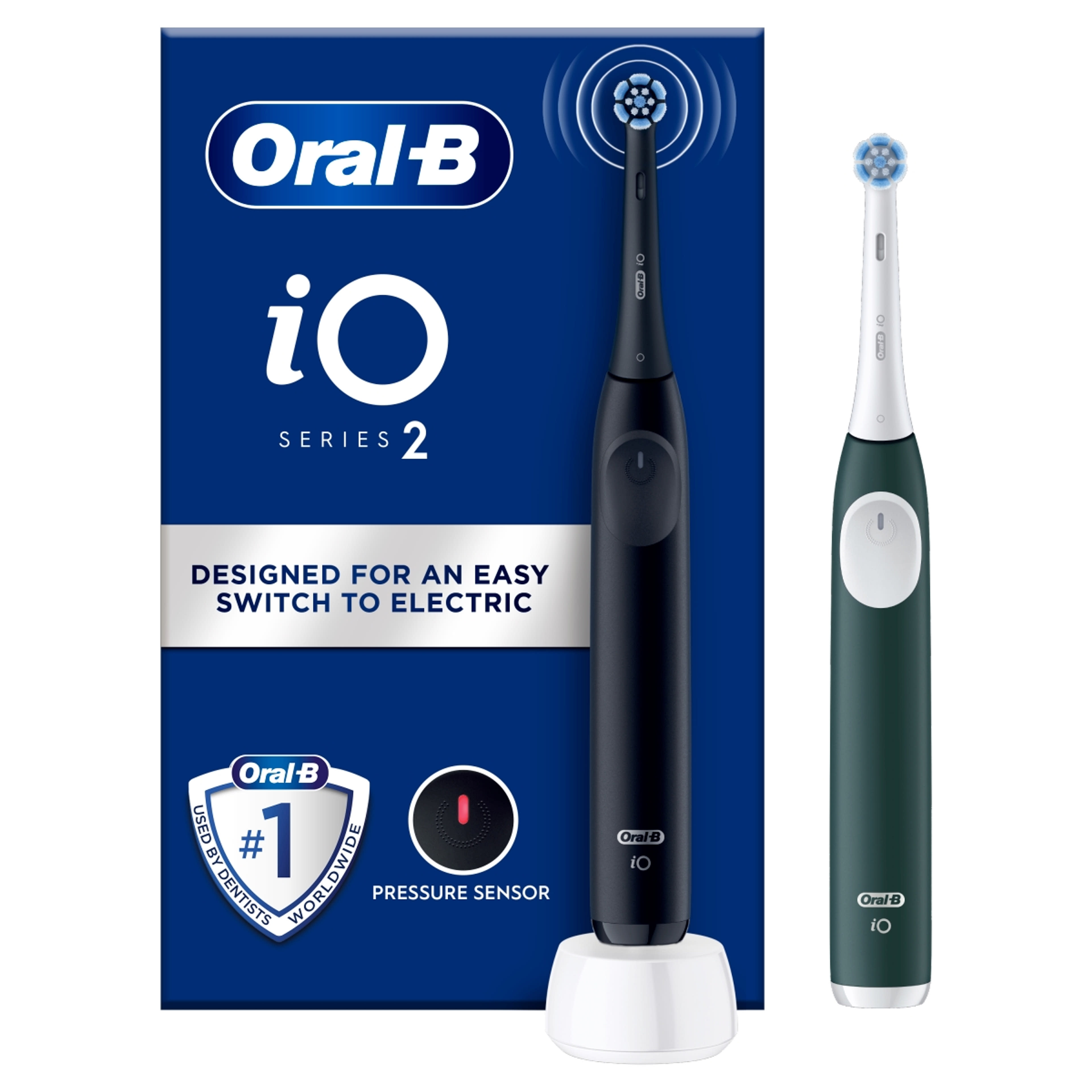 Oral-B iO 2 elektromos fogkefe /éjfekete és erdőzöld - 2 db-9