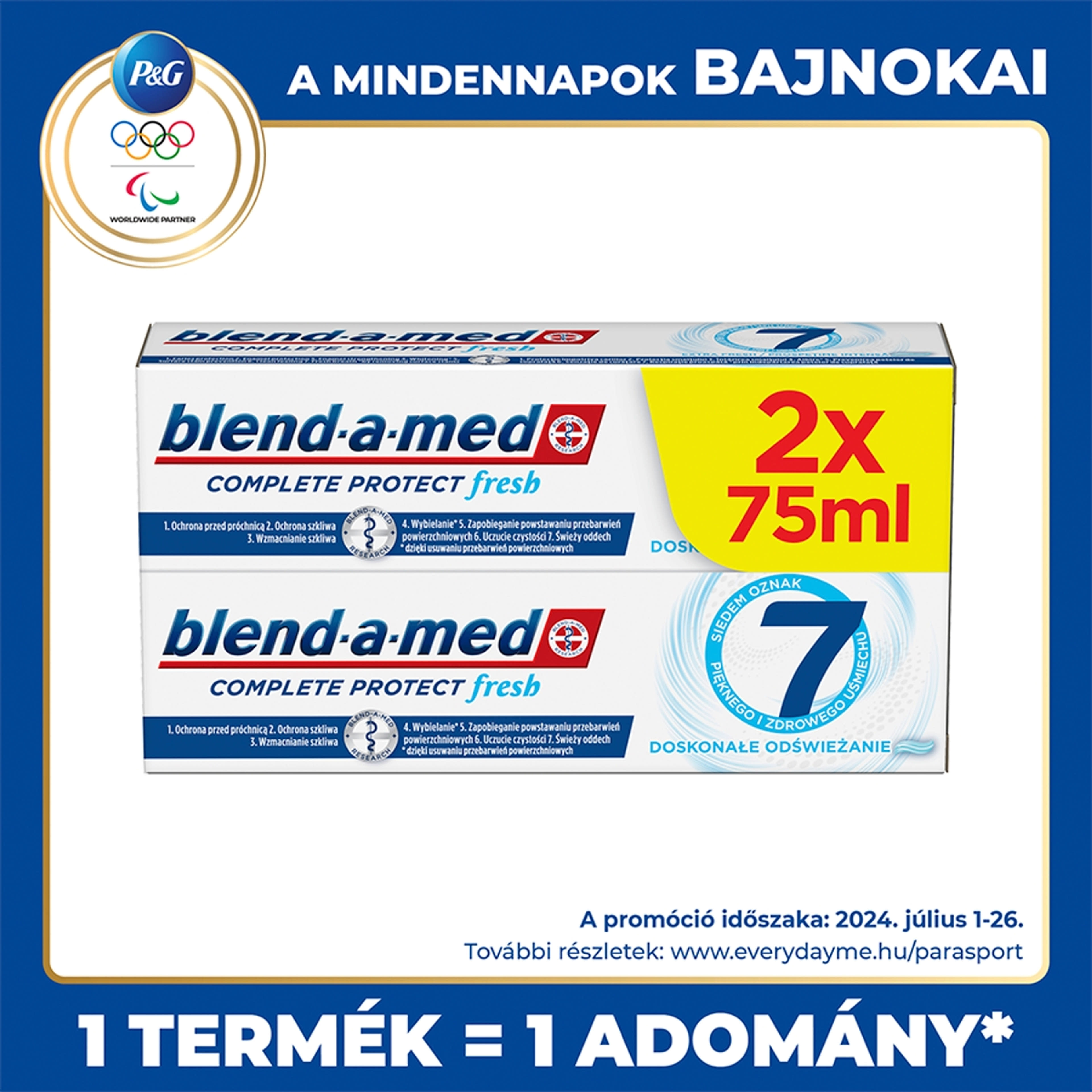 Blend-a-med Complete Protect 7 Extra Fresh fogkrém - 150 ml