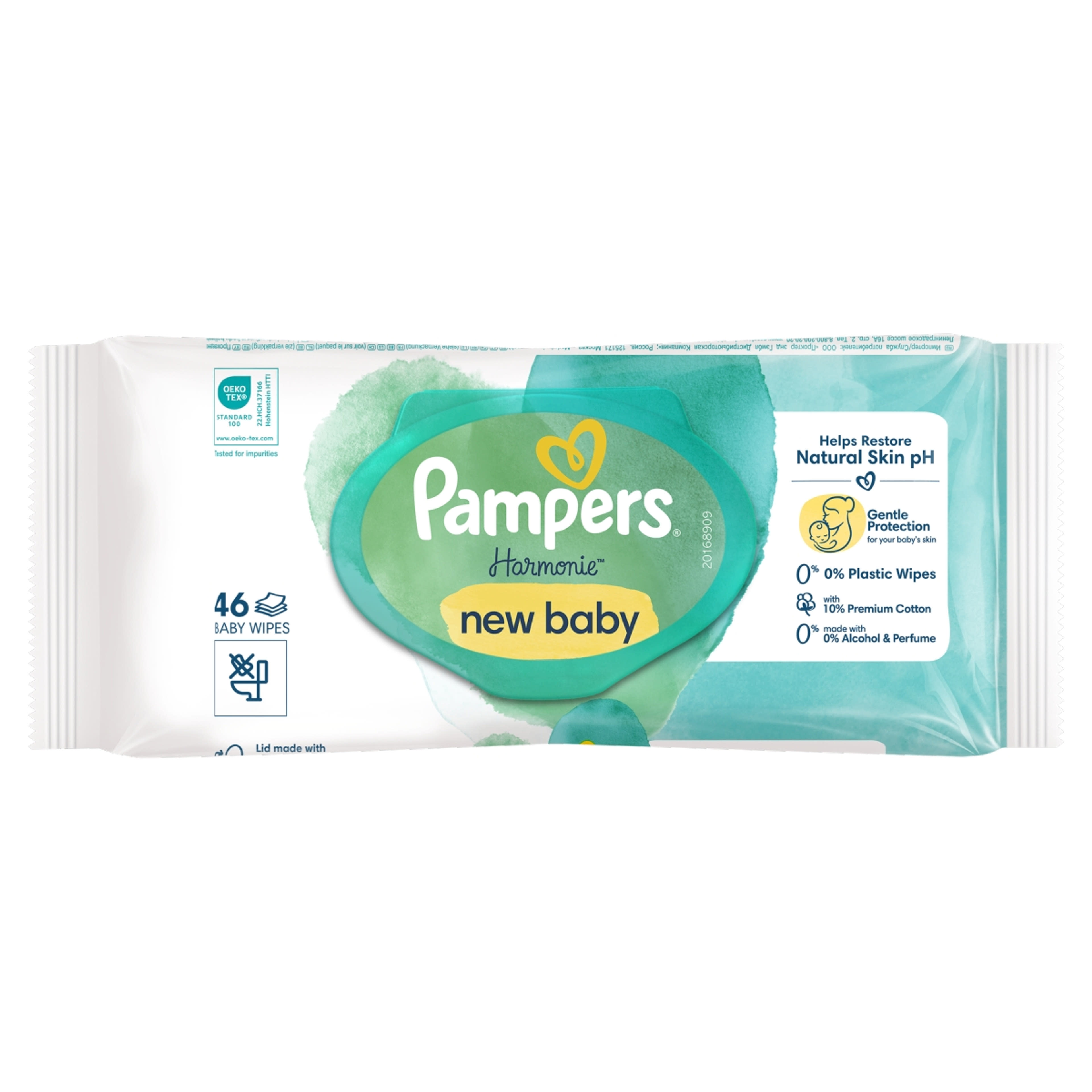 Pampers Harmonie New Baby törlőkendő, műanyagmentes - 46 db-2