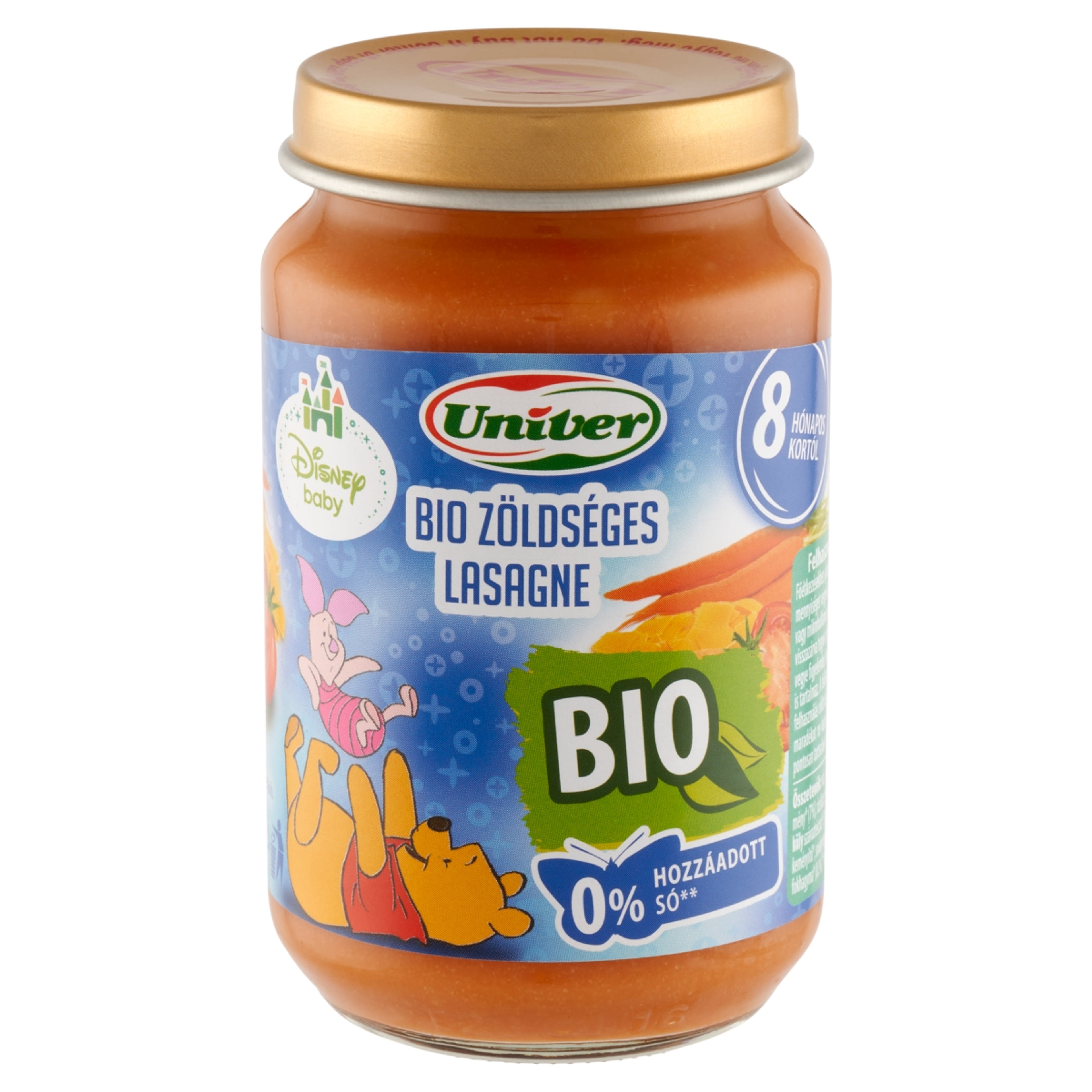 Univer Disney Baby bio zöldséges lasagne bébiétel 8 hónapos kortól - 163 g-2