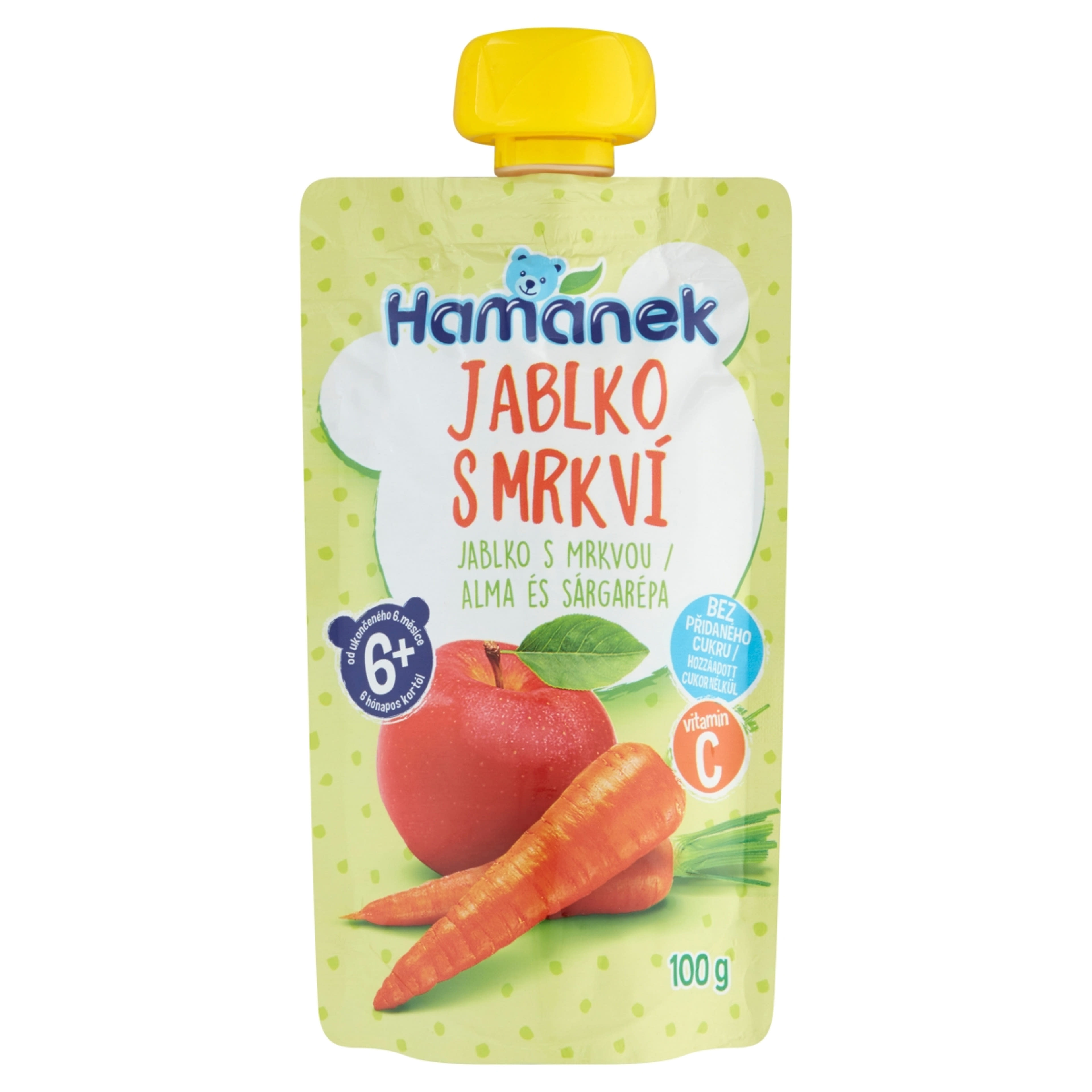 Hame alma-sárgarépa gyümölcspüré 6 hónapos kortól - 100 g