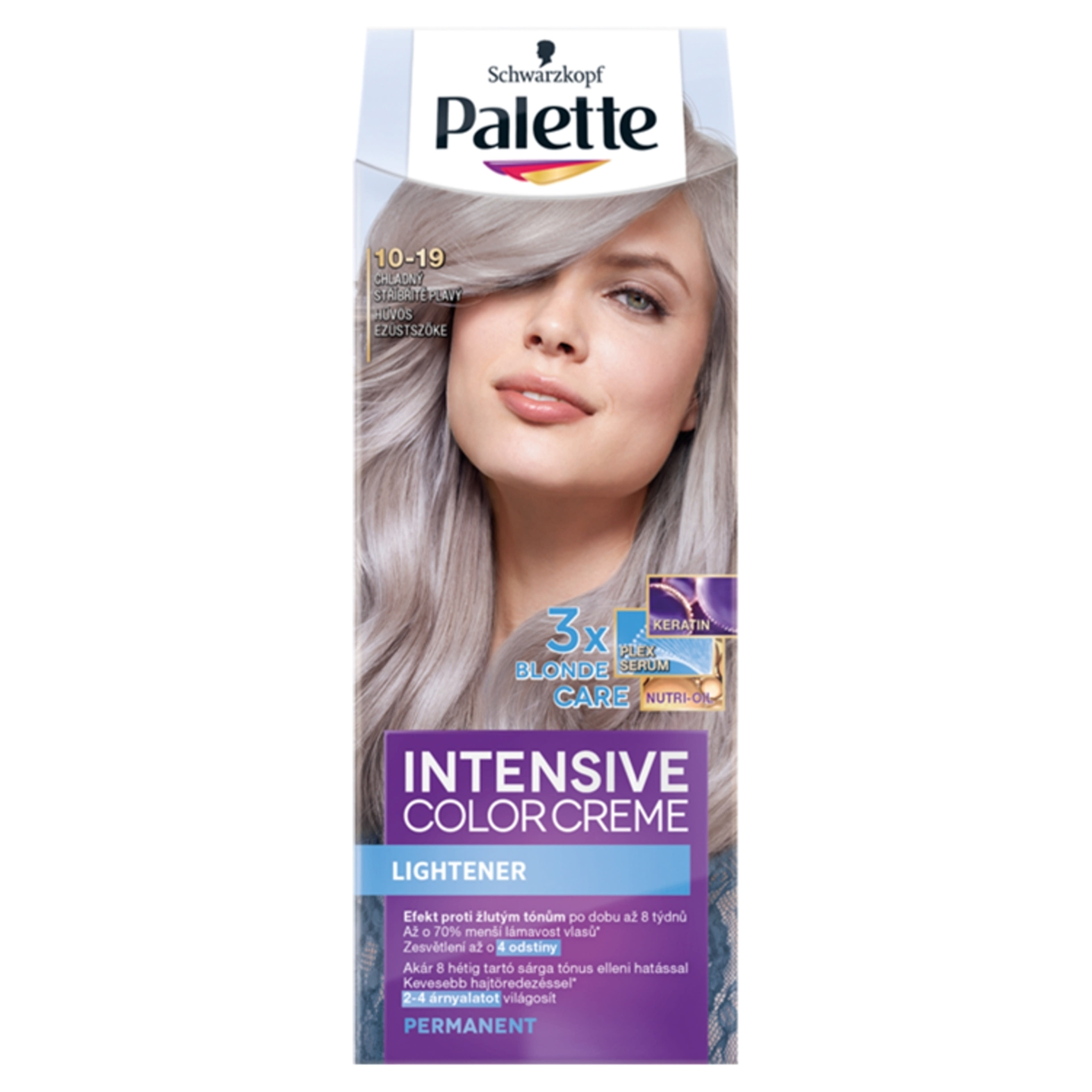 Palette Intensive Color Creme 10-19 hűvös ezüstszőke - 1 db