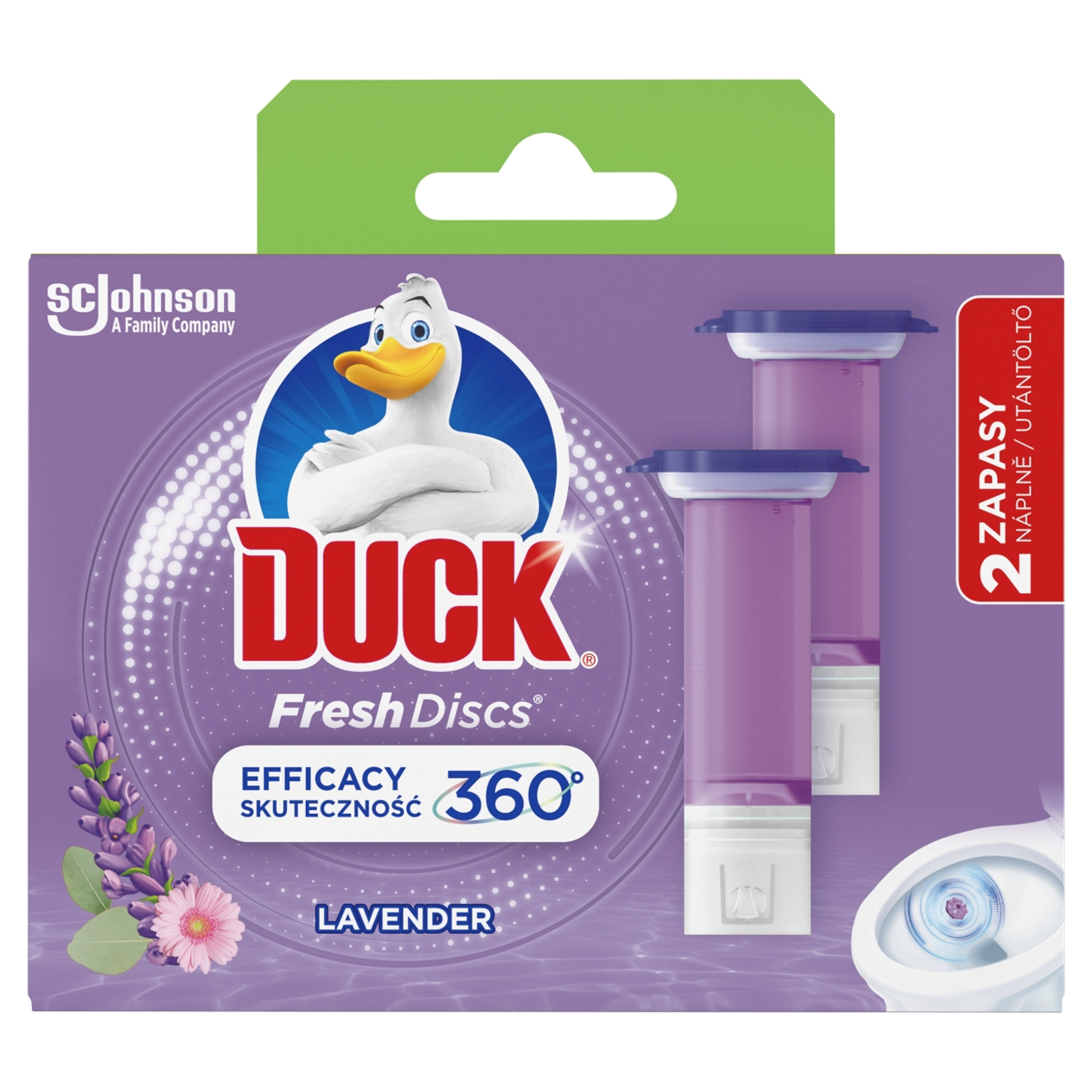 Duck Fresh Discs Levendula WC-Öblítő Korong - 72 ml