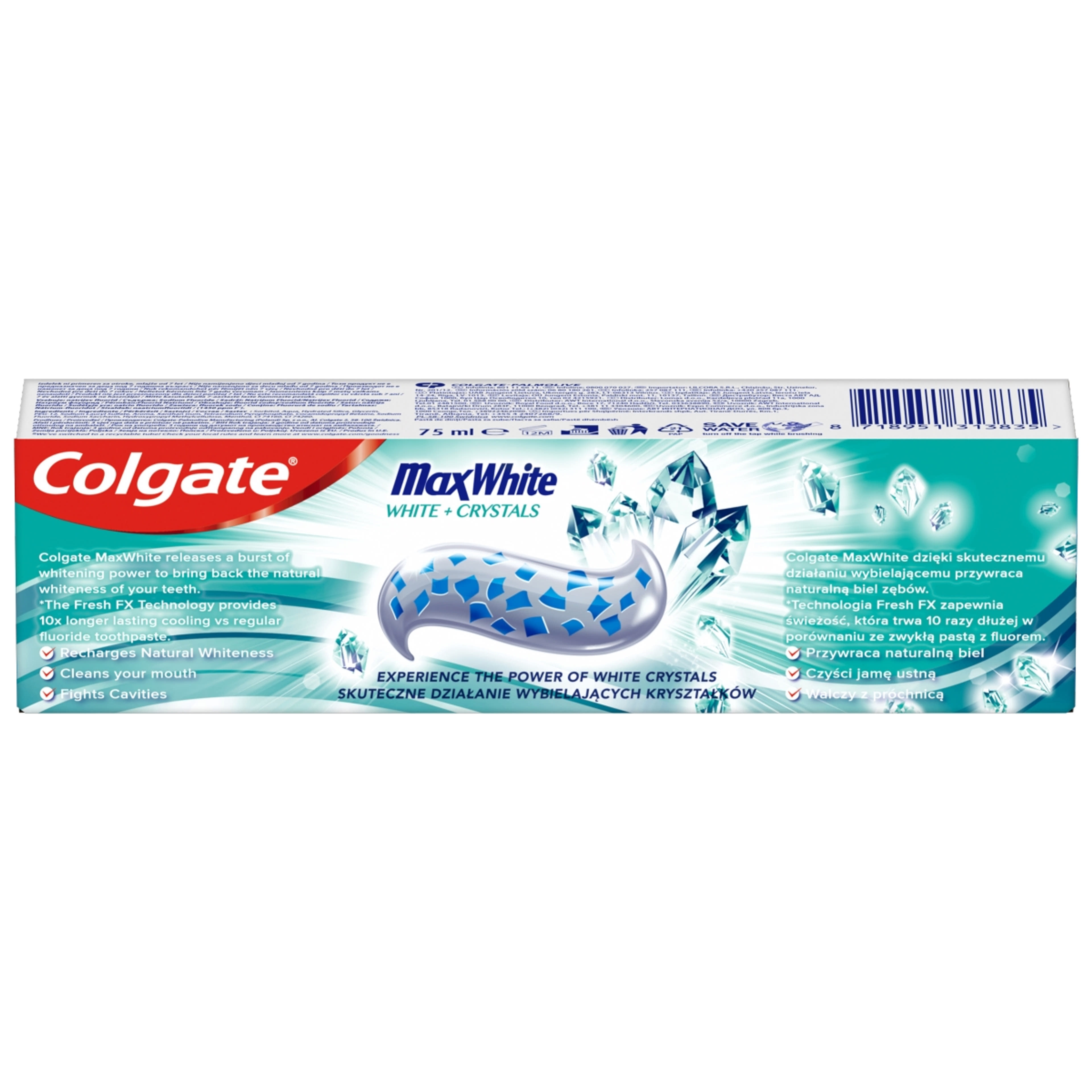Colgate Max White White Crystals fogfehérítő fogkrém - 75 ml-3