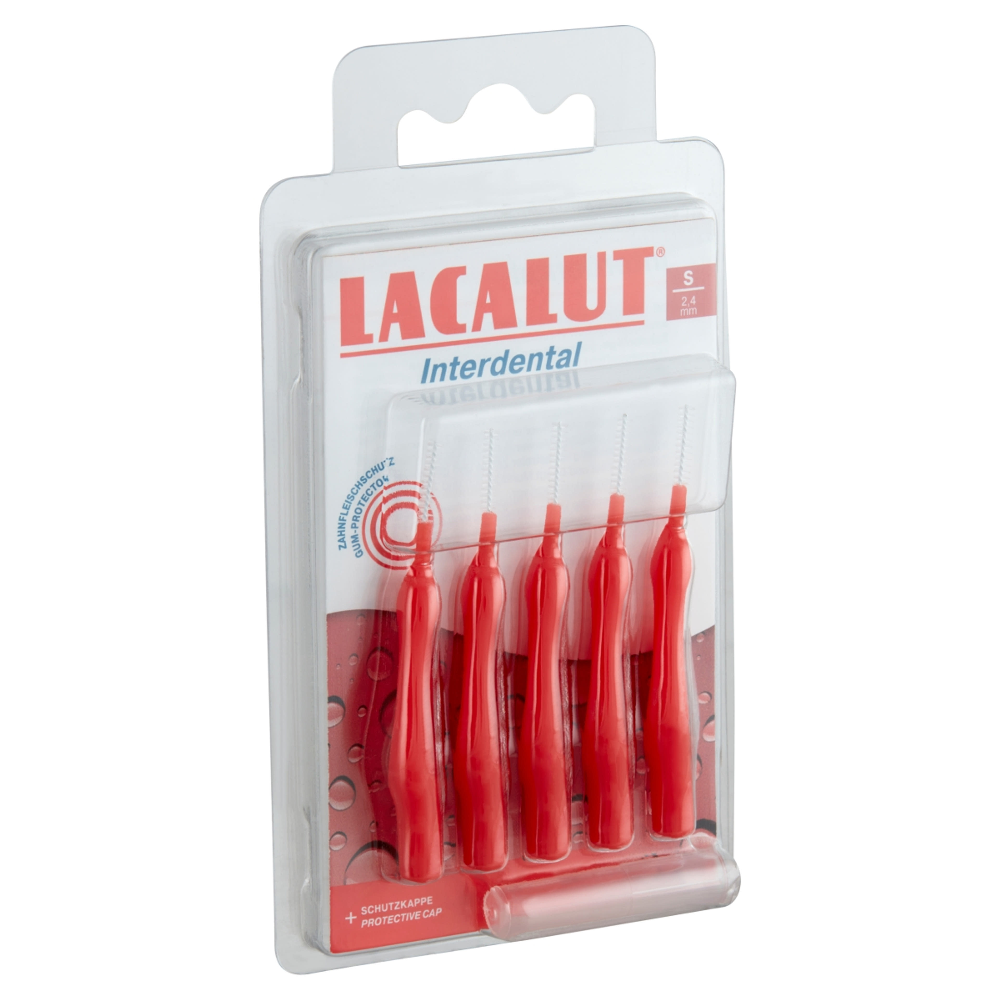Lacalut Interdental S fogköztisztító kefe védokupakkal - 5 db-4