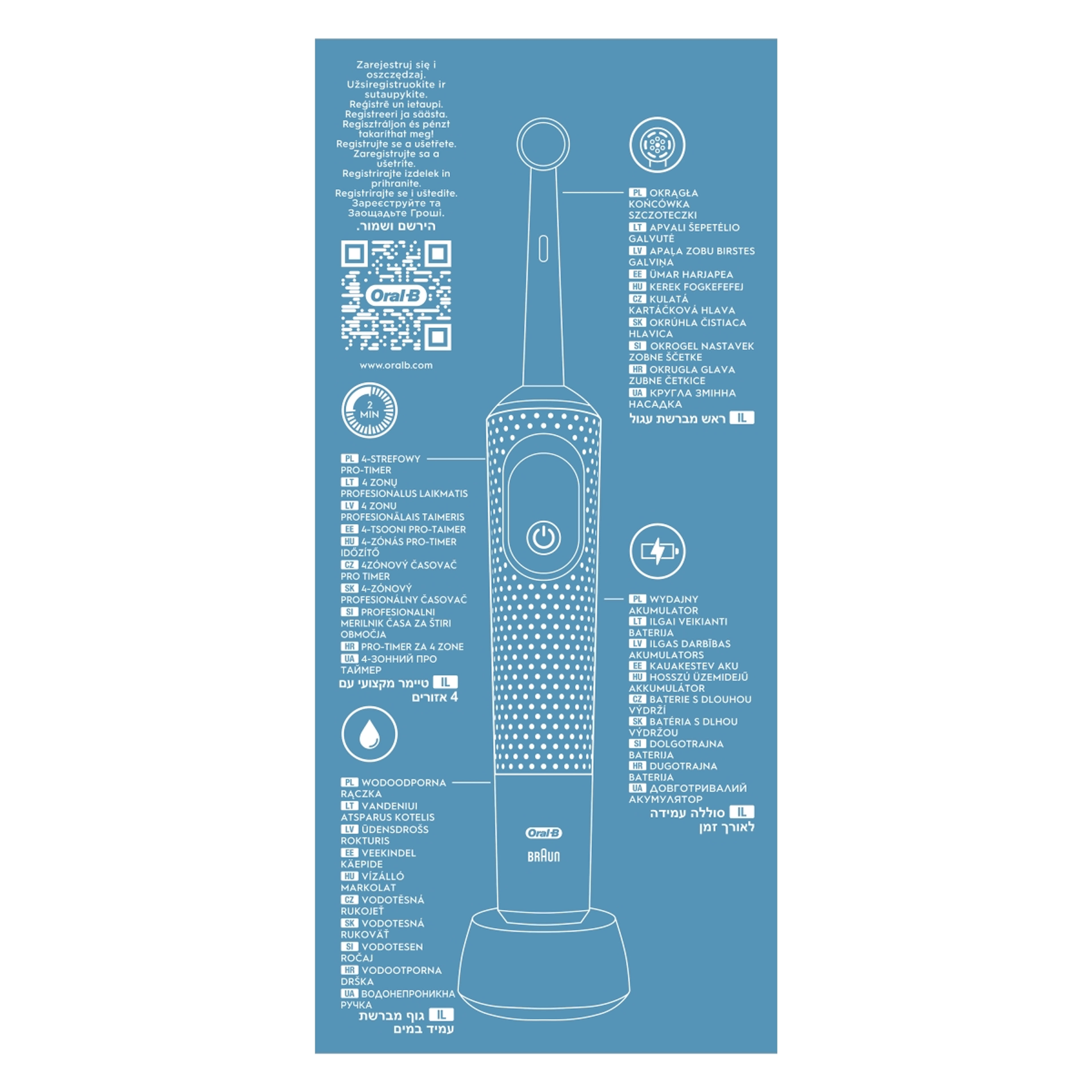 Oral-B Vitality Pro elektromos fogkefe, fekete - 1 db-4