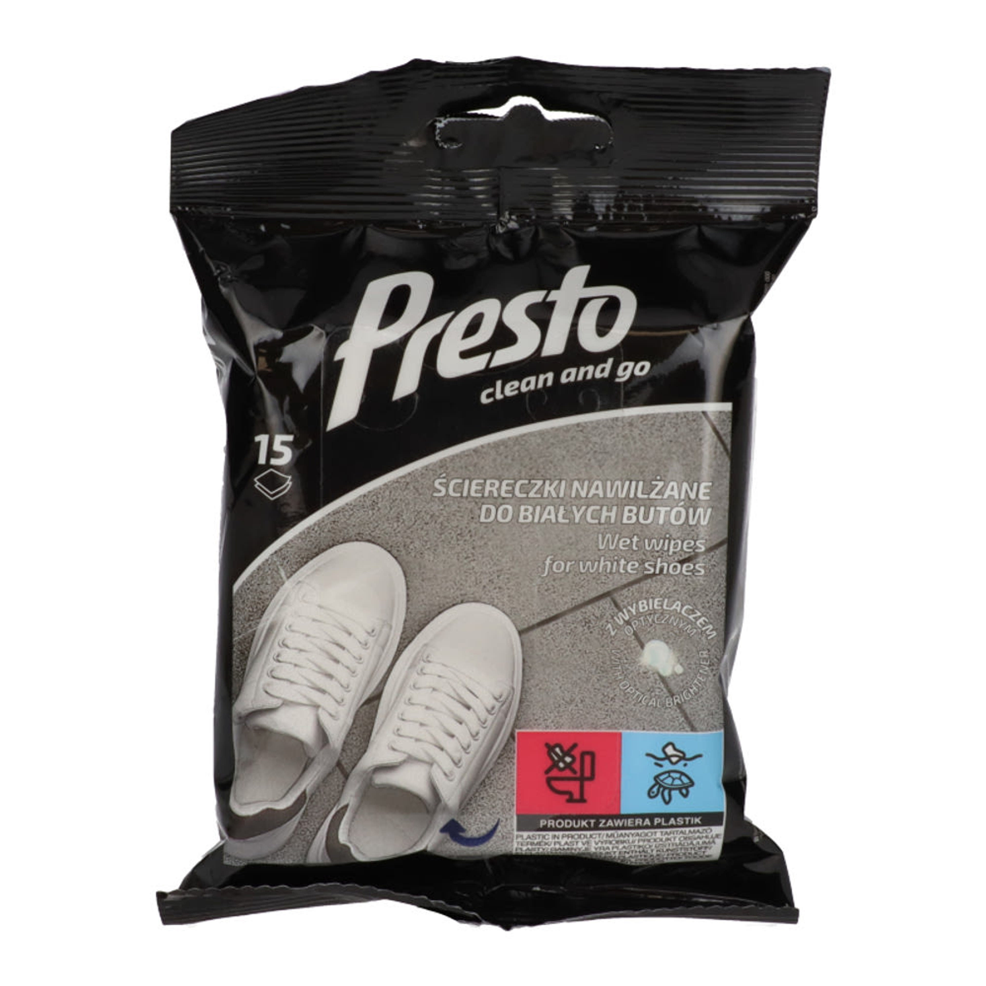 Presto nedves cipőtörlő fehér 15 db-os - 1 db
