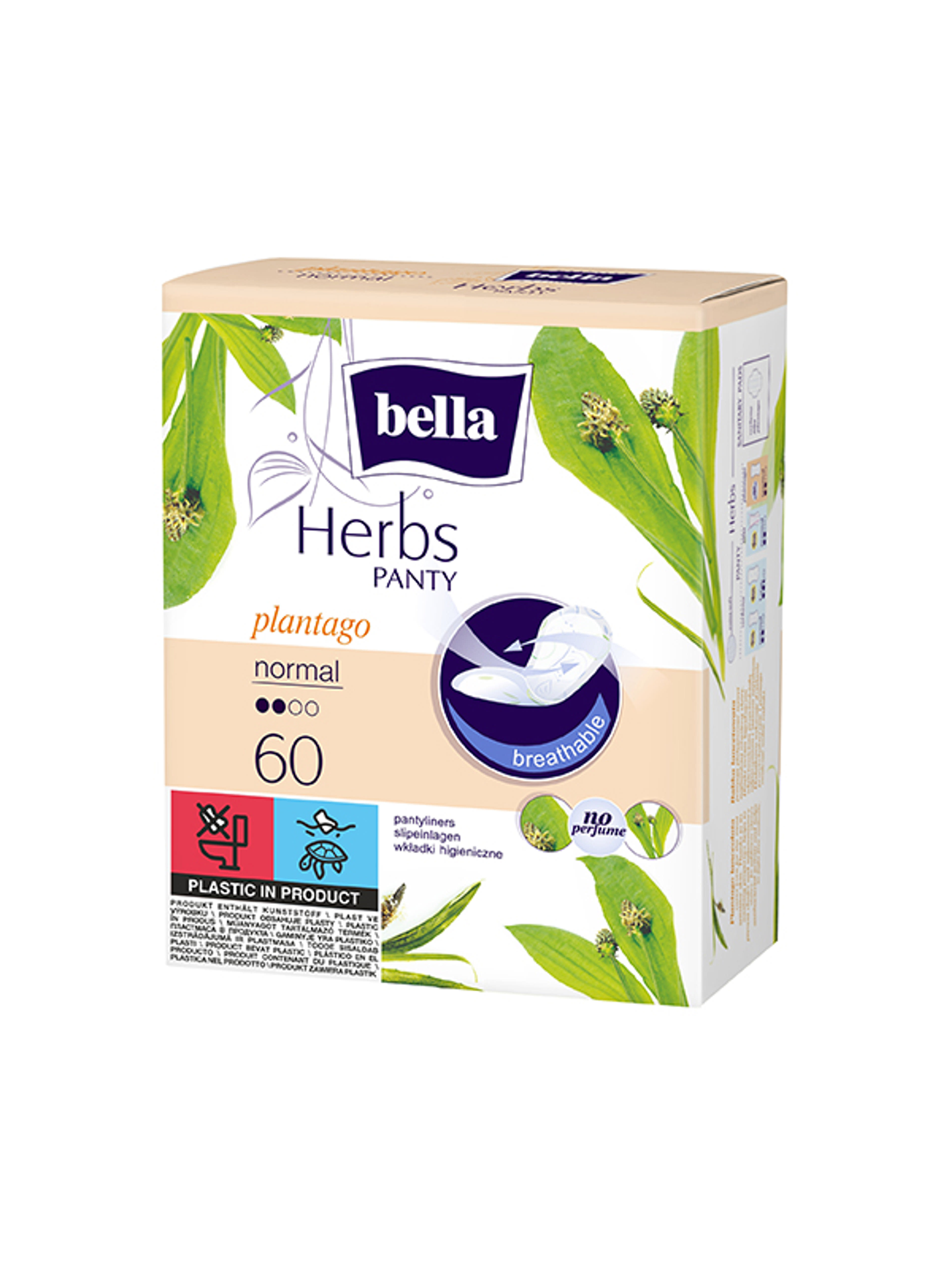 Bella Herbs Sensitive Plantago illatosított tisztasági betét - 60 db-1