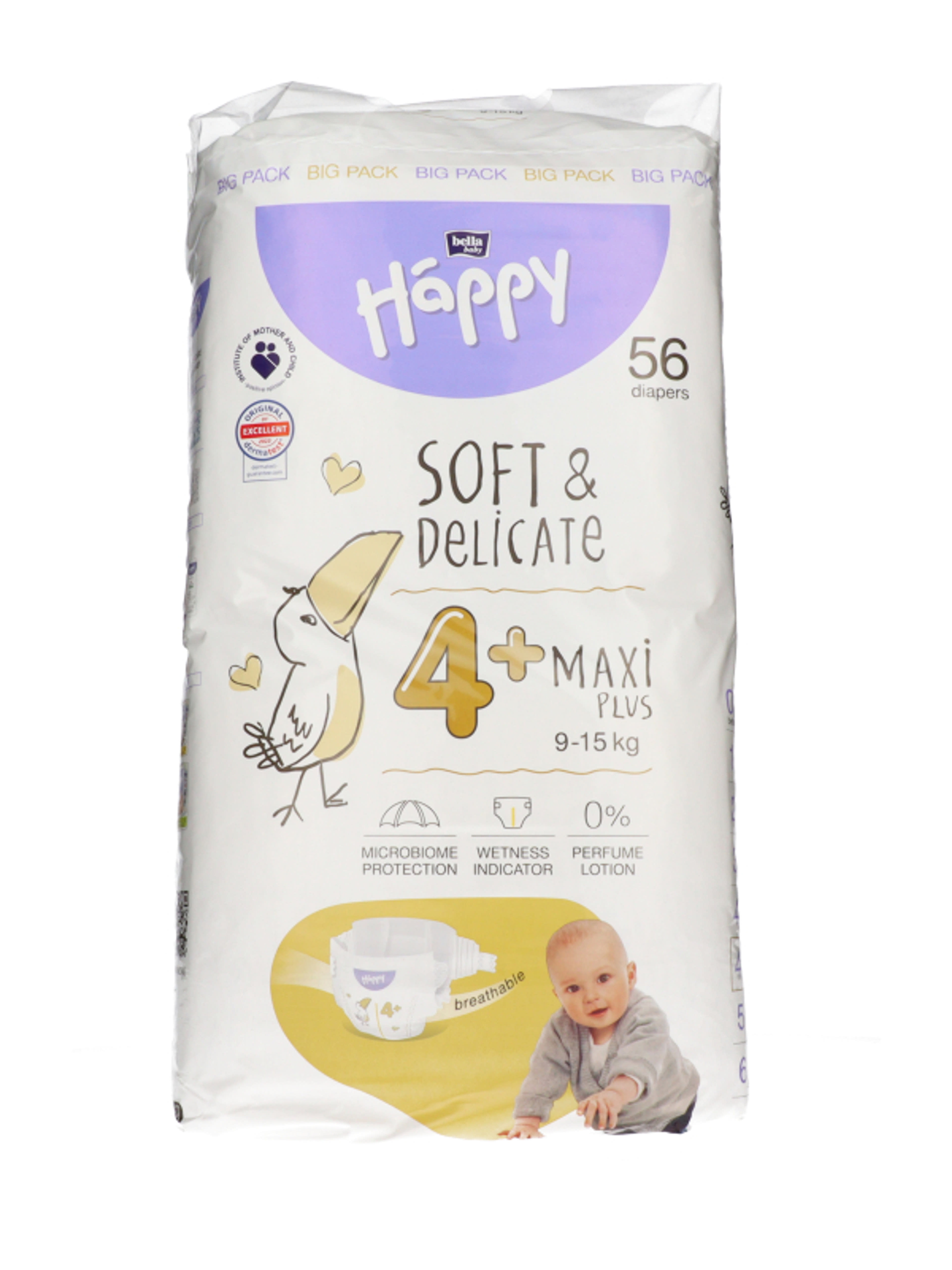 Bella Baby Happy Maxi Plus nadragpelenka, 4-es méret 9kg - 15kg - 56 db