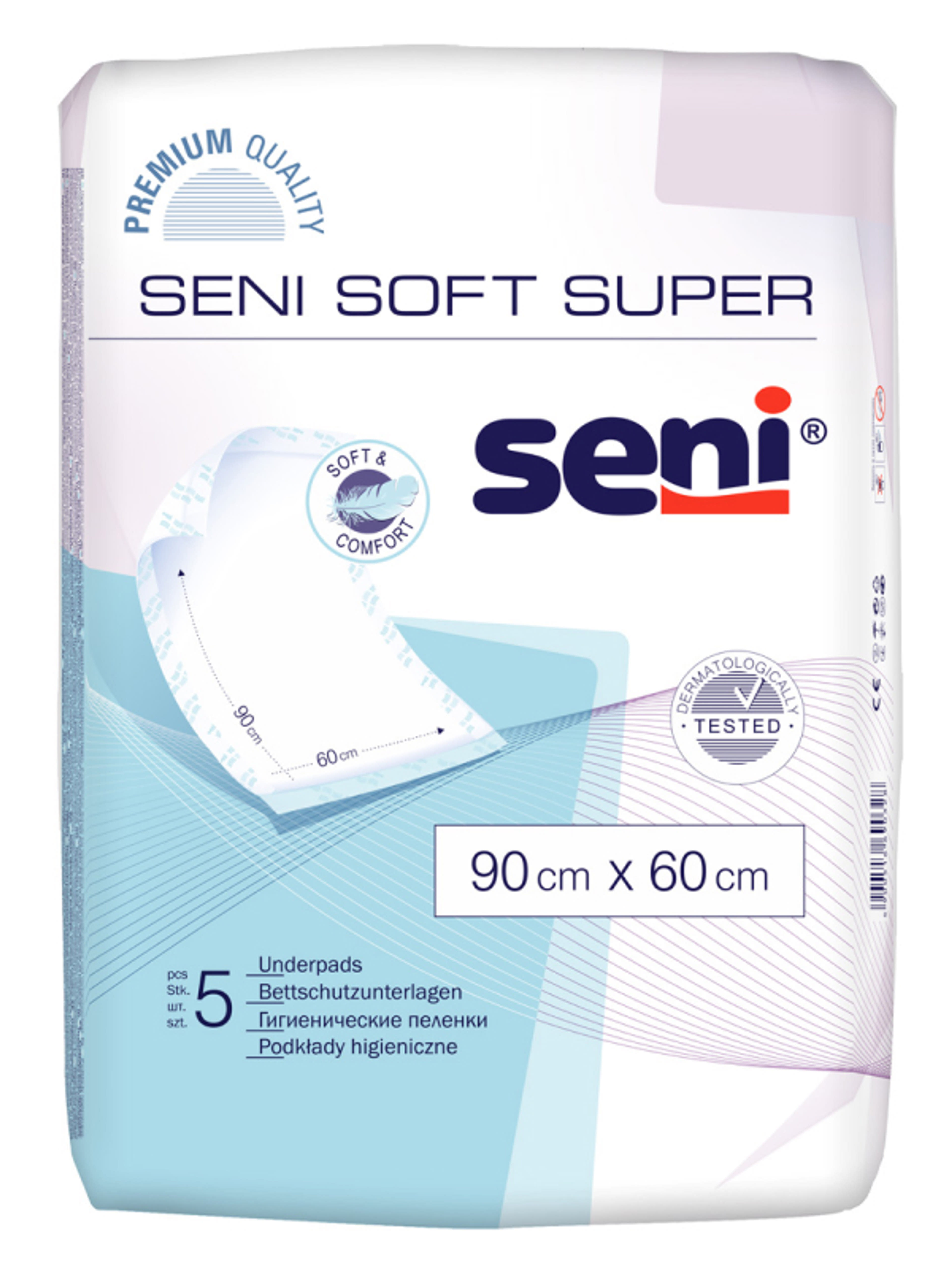 Seni soft super betegalátét 90 x 60 cm - 5 db-1