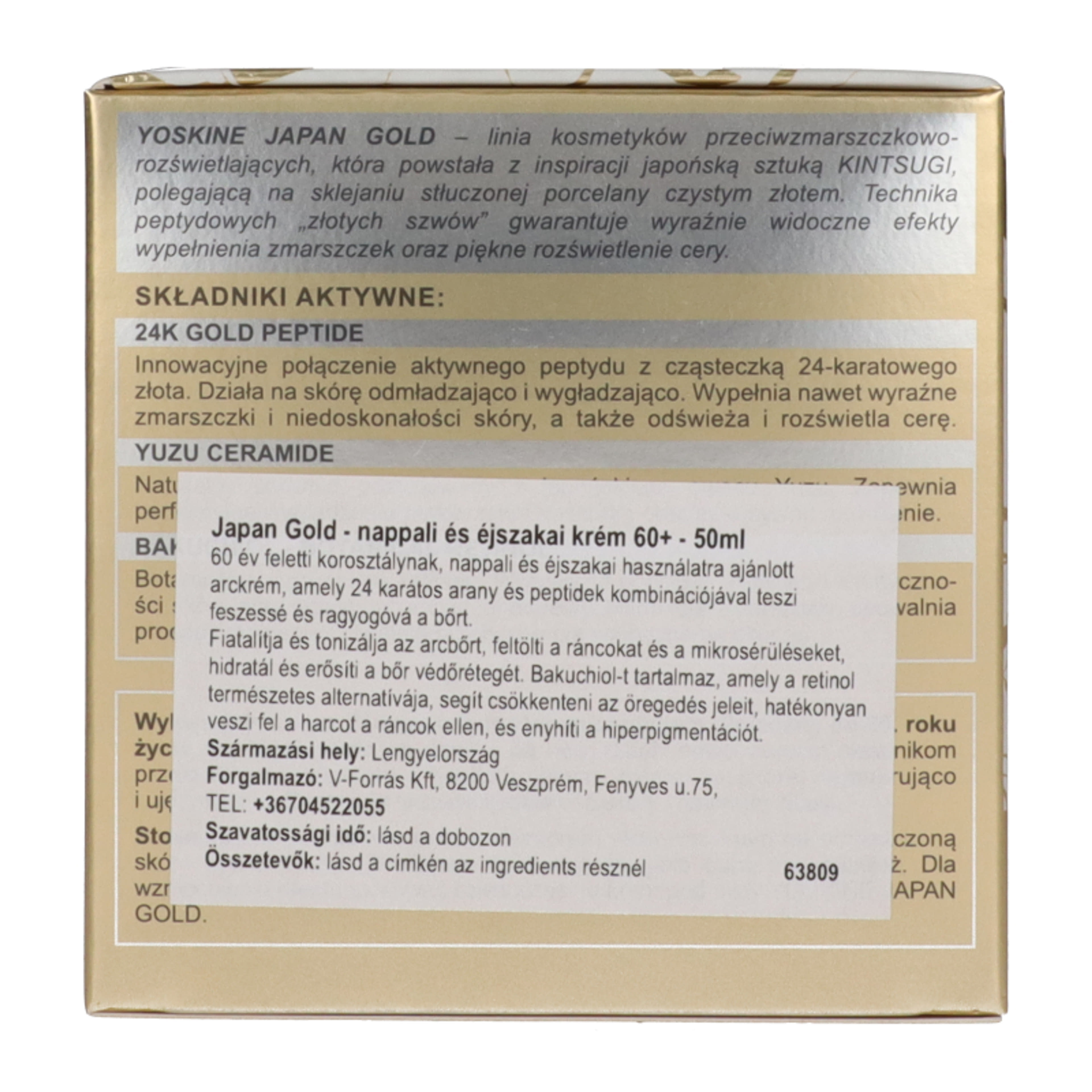 Yorskine Japan Gold 60+ nappali és éjszakai krém - 50 ml-3