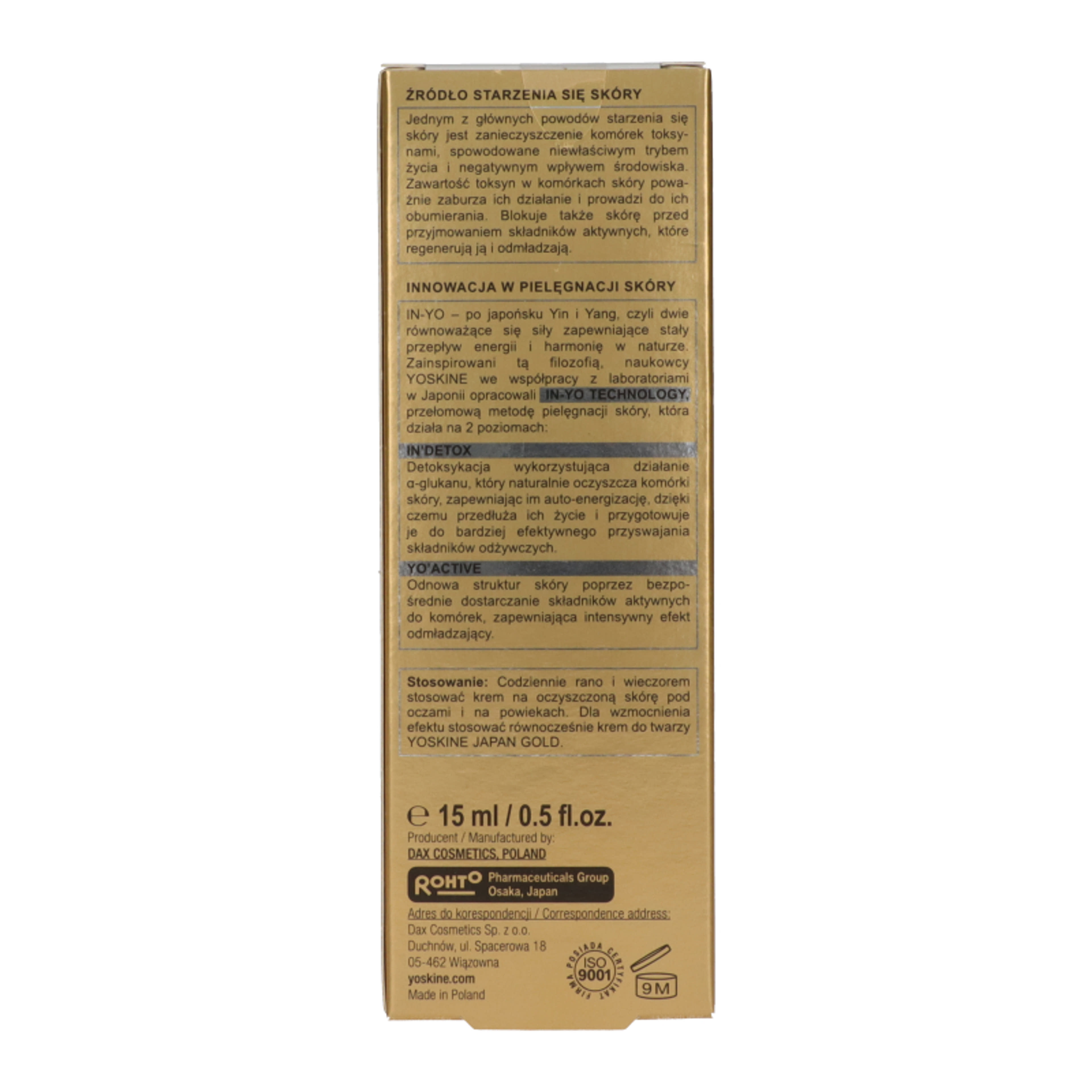 Yorskine Japan Gold szemkörnyékápoló - 15 ml-3