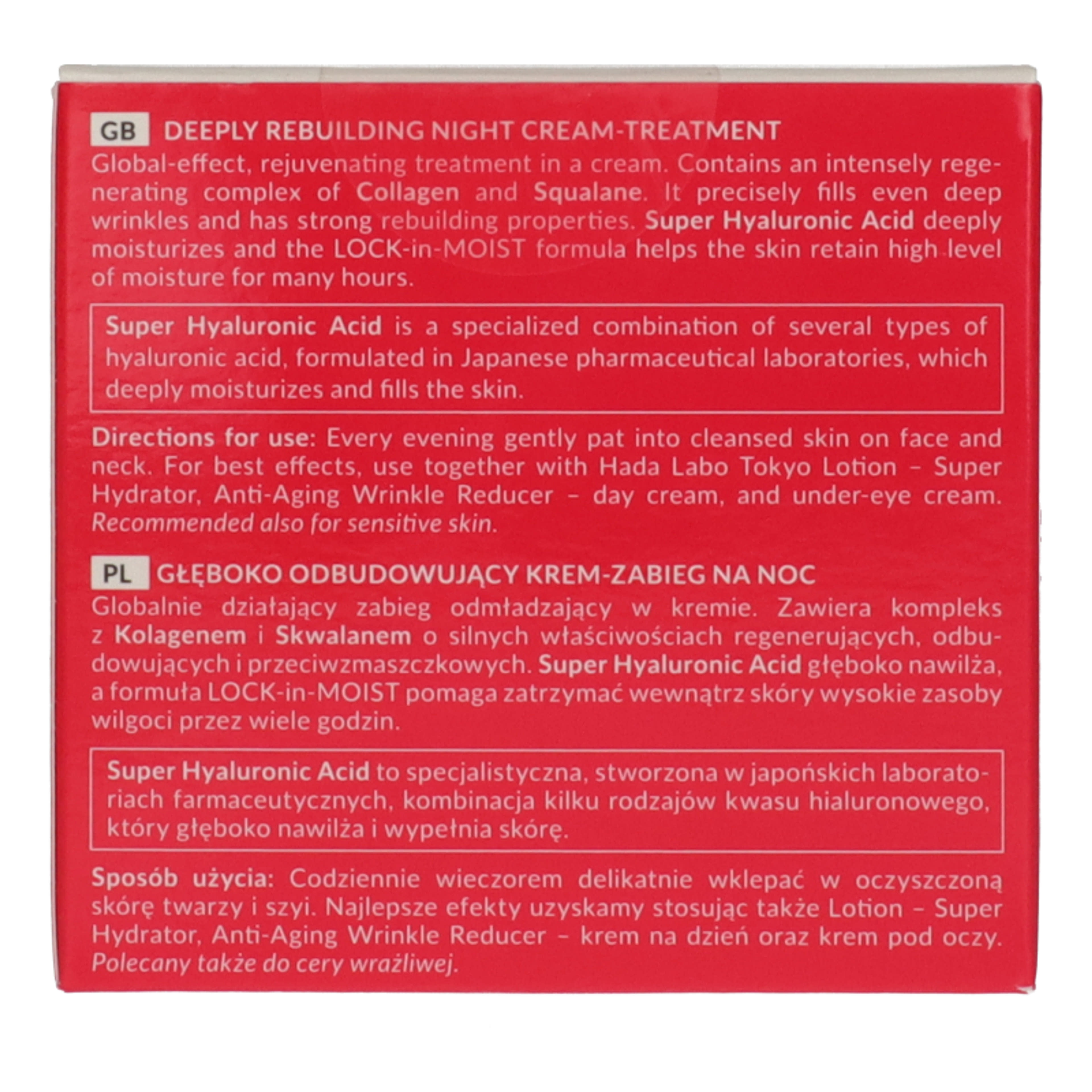 Hada Labo mélyen feltöltő éjszakai krém - 50 ml-4