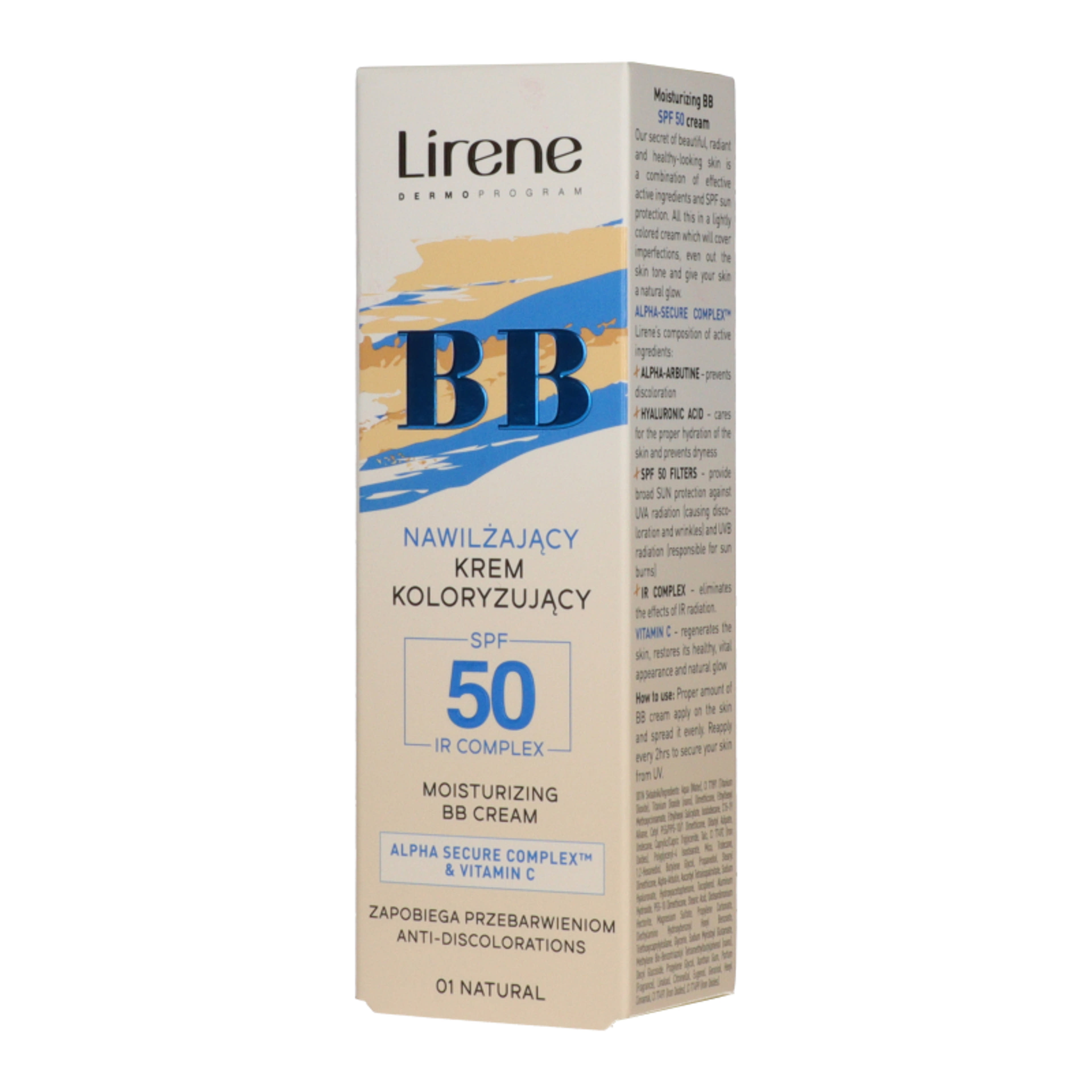 Lirene hidratáló BB krém SPF50 /Natural - 30 ml-2