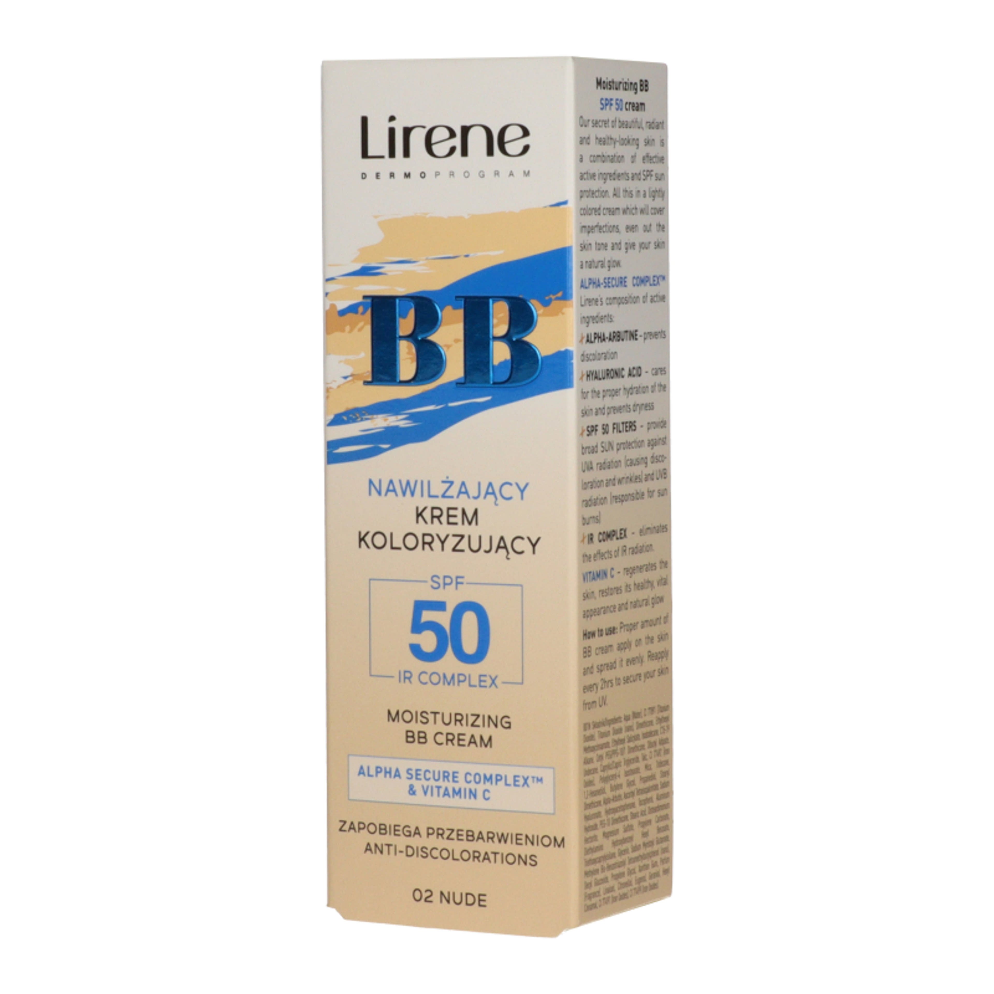 Lirene hidratáló BB krém SPF50 /Nude - 30 ml-2