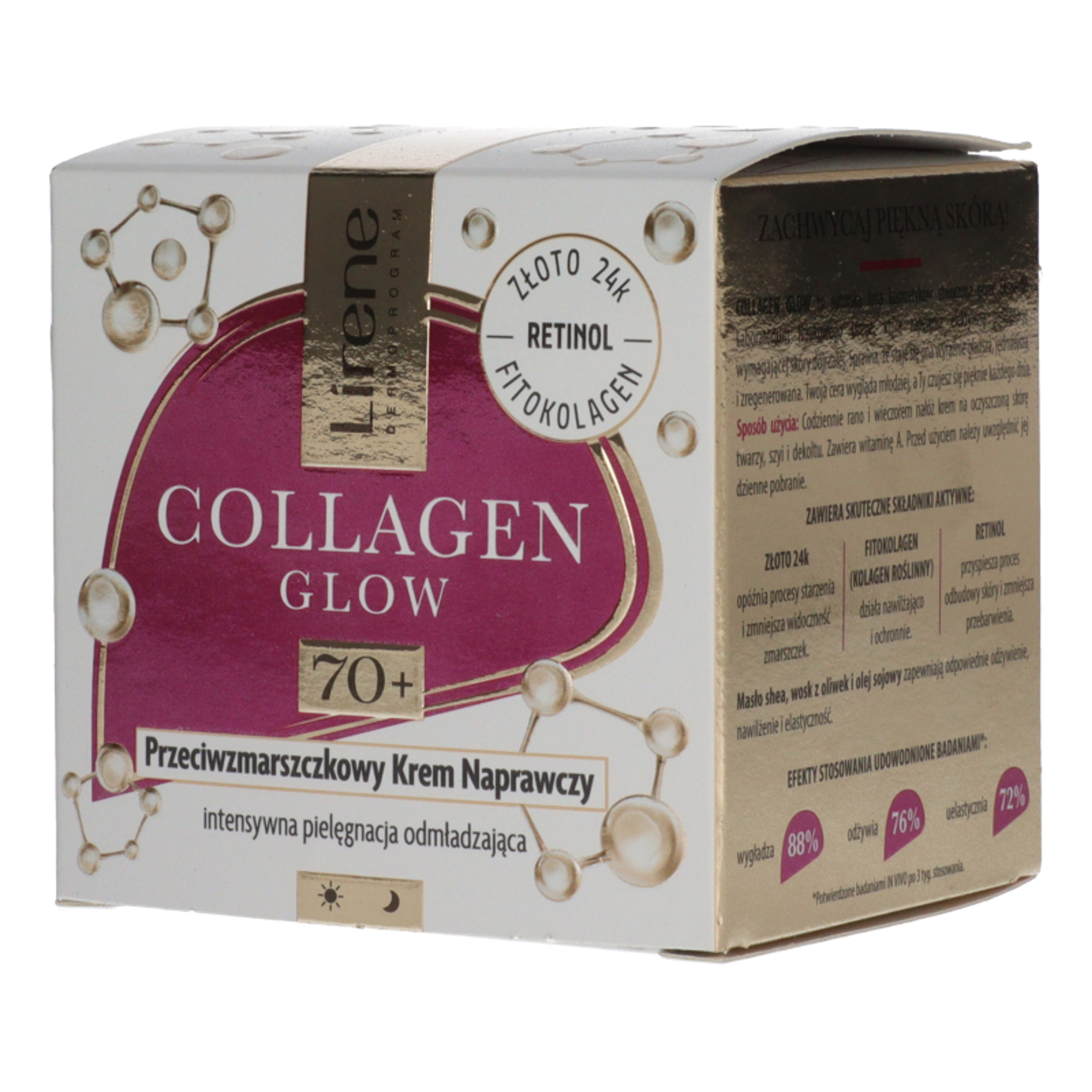 Lirene Collagen Glow ránctalanító arckrém 70+ - 50 ml-2