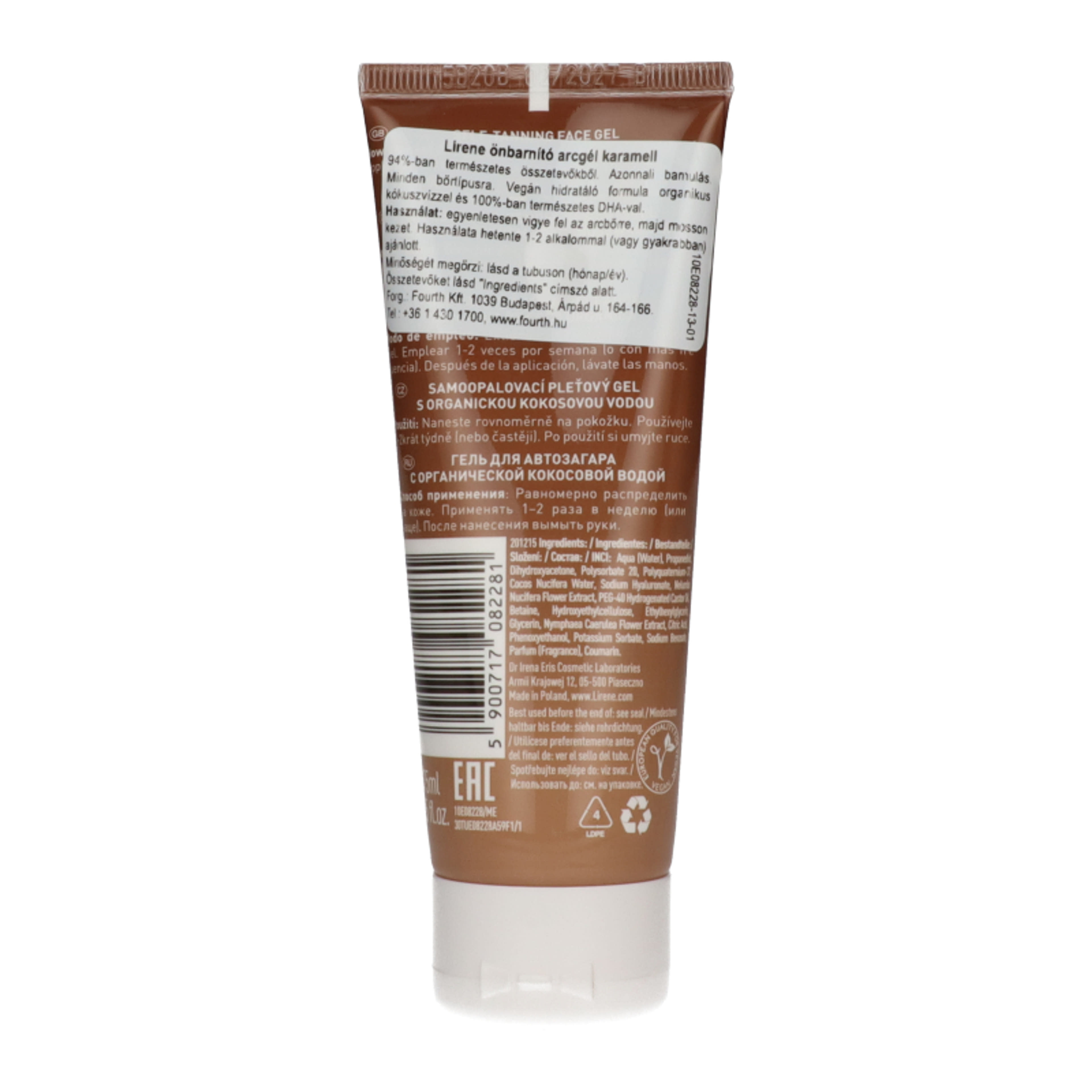 Lirene Perfect Tab önbarnítógél arc&test caramel - 75 ml-3