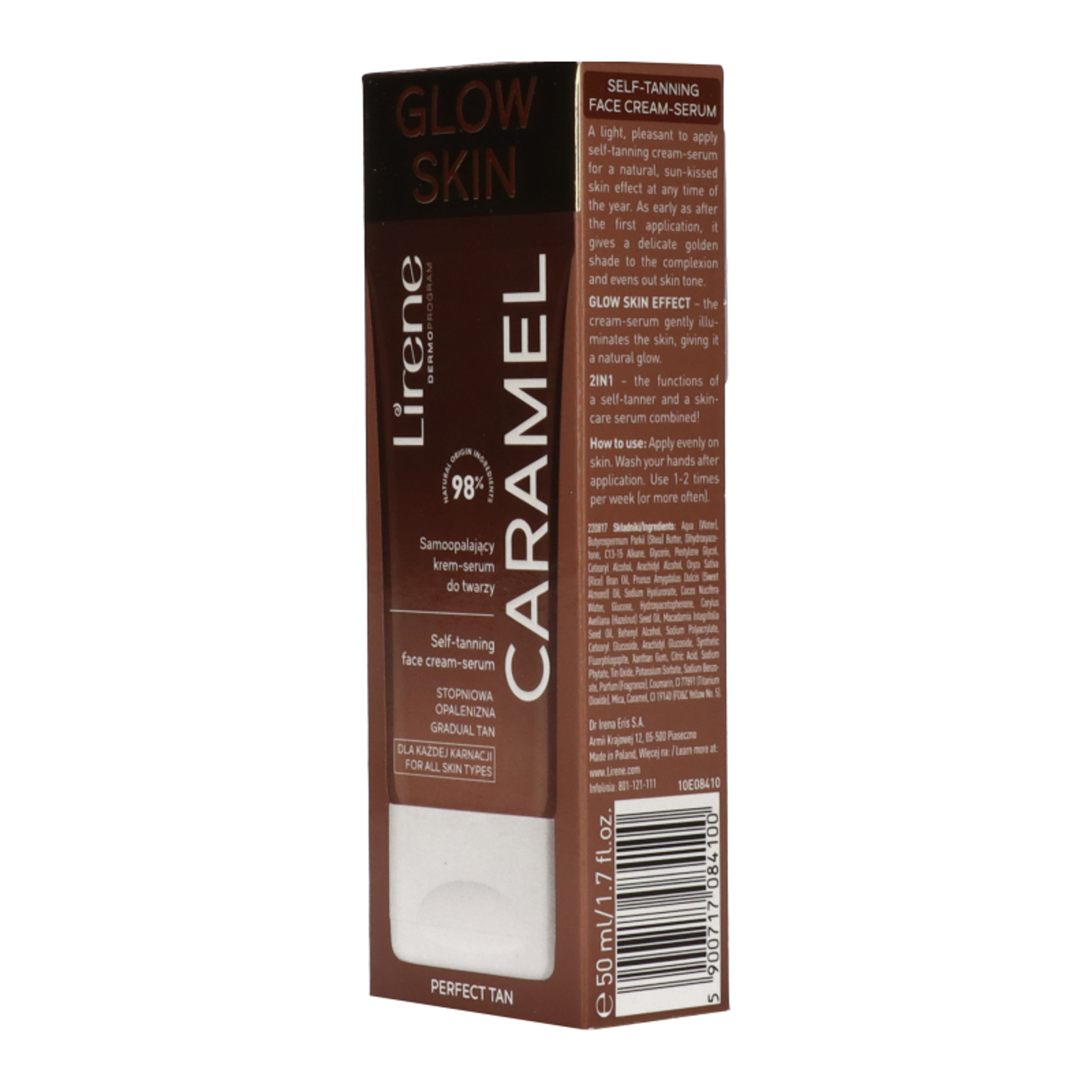 Lirene Perfect Tan önbarnítő szérum /Caramel - 50 ml-2