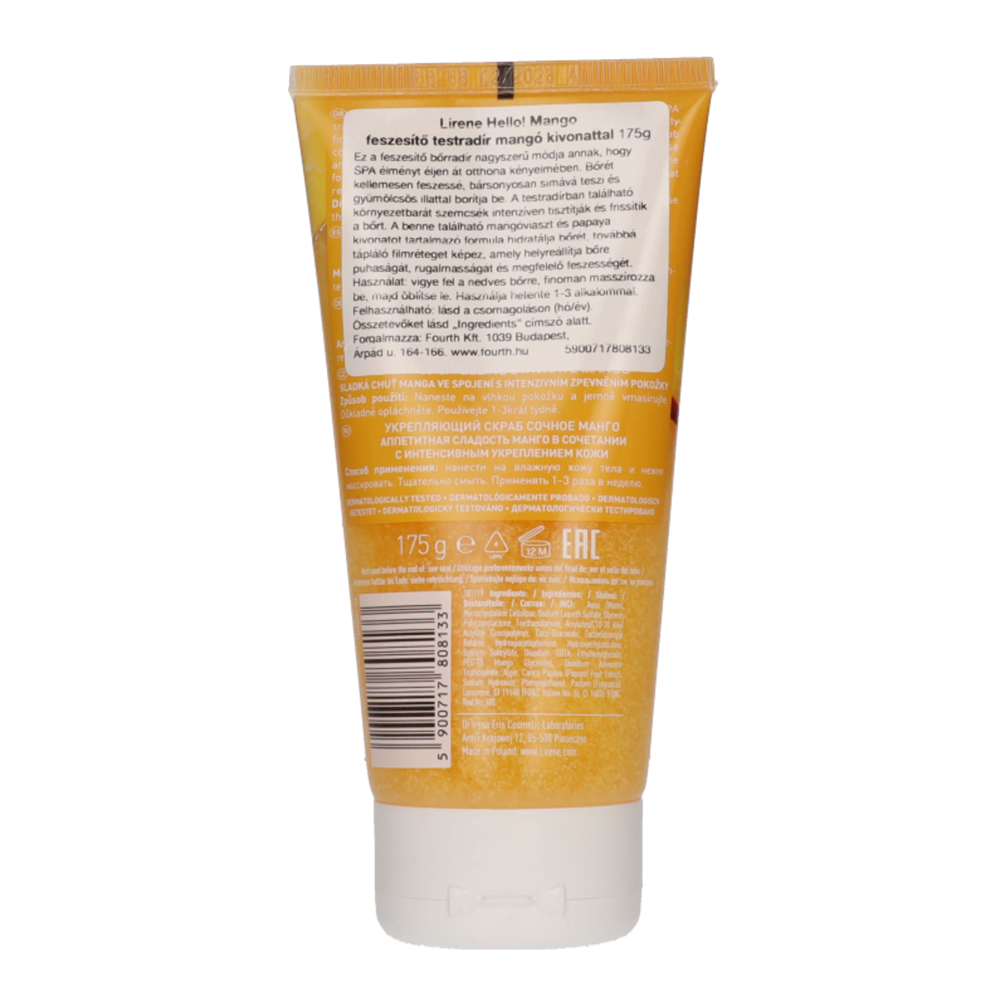 Lirene Juicy Mangó feszesítő bőrradír - 175 ml-2