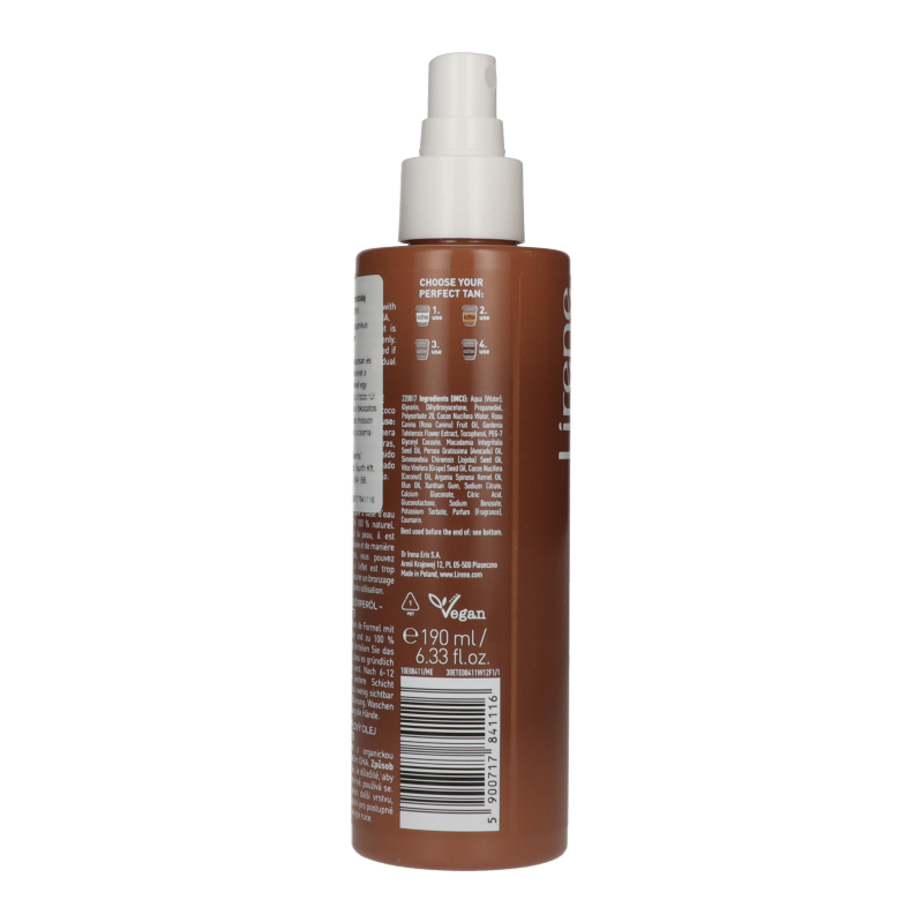 Lirene PT bronzosító testpermet /Caffe latte - 190 ml-3
