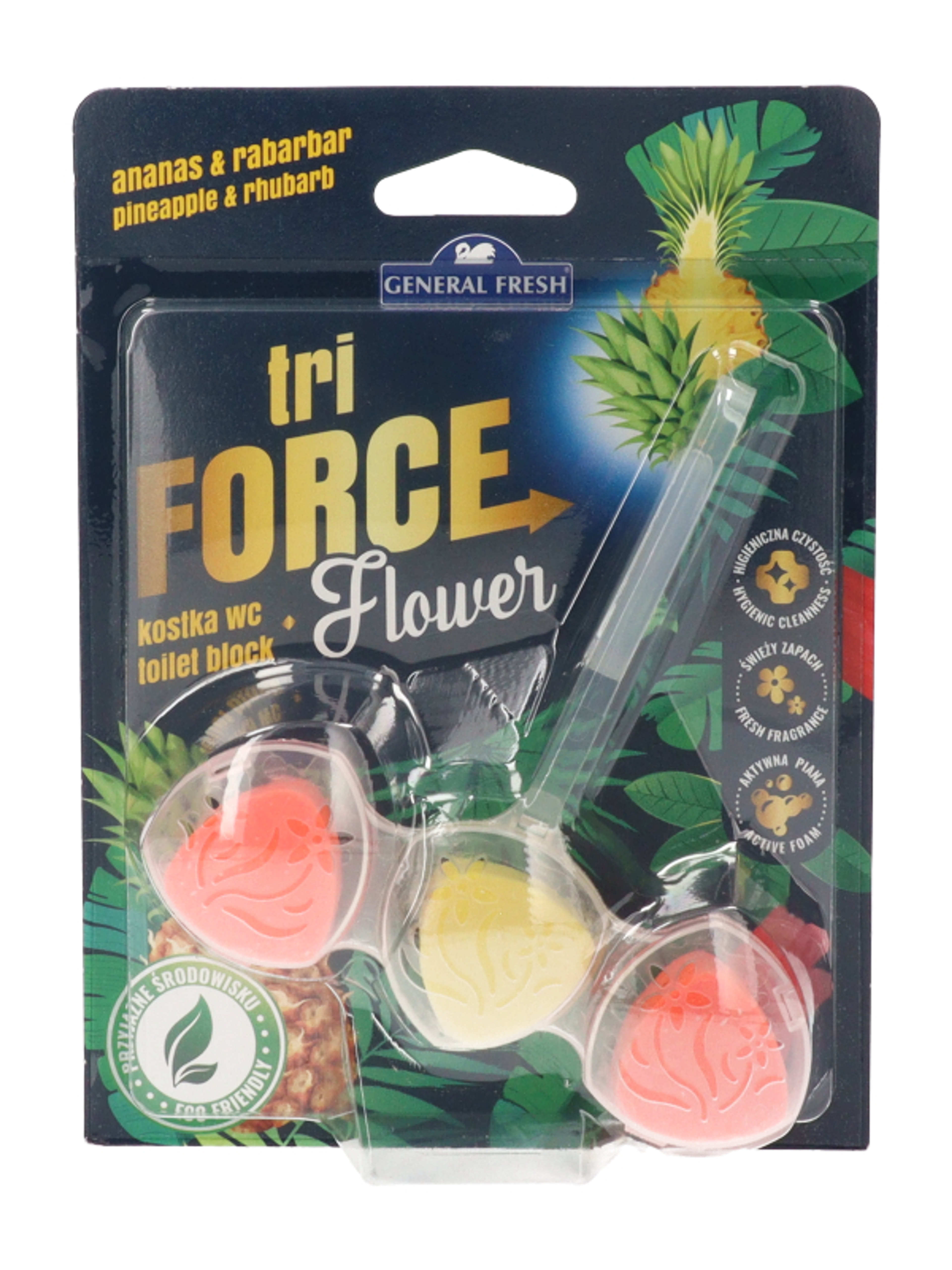 General Fresh Tri Force Flower Wc illatosító ananász&rebarbara - 45 g-2
