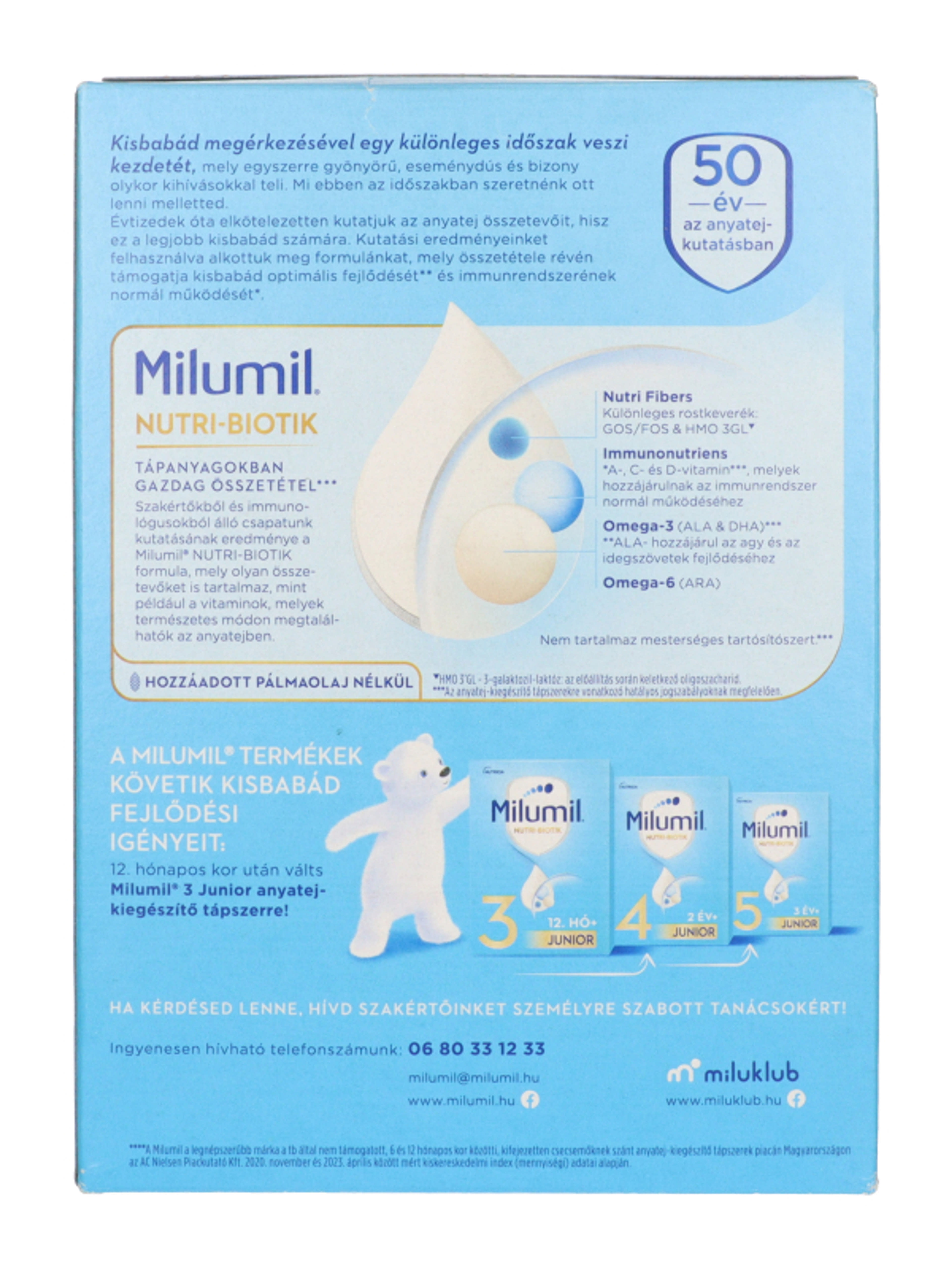 Milumil 2 tejalapú anyatej-kiegészítő tápszer 6 hónapos kortól - 500 g-5