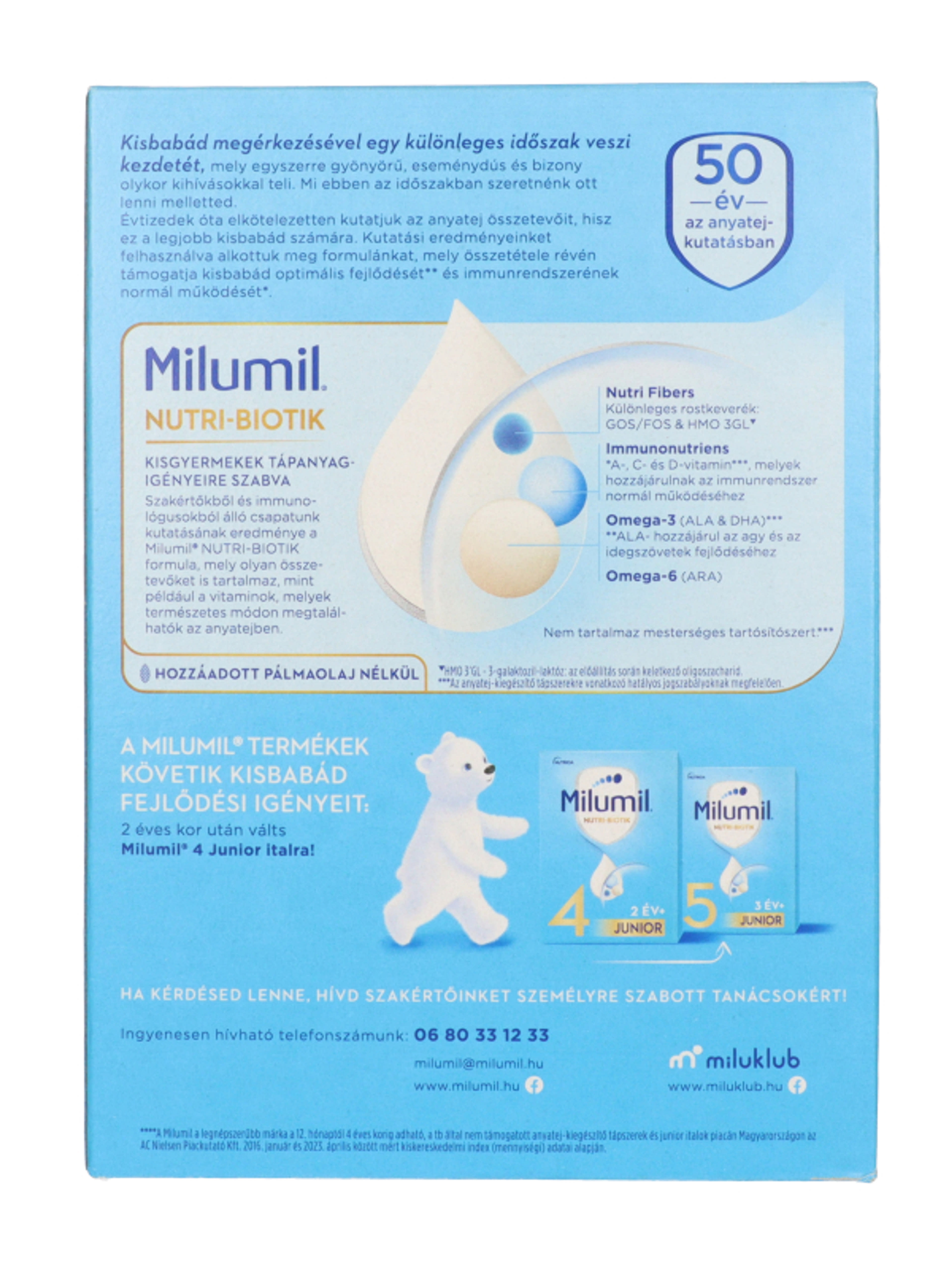Milumil 3 Junior tejalapú anyatej-kiegészítő tápszer 12. hónapos kortól - 500 g-5