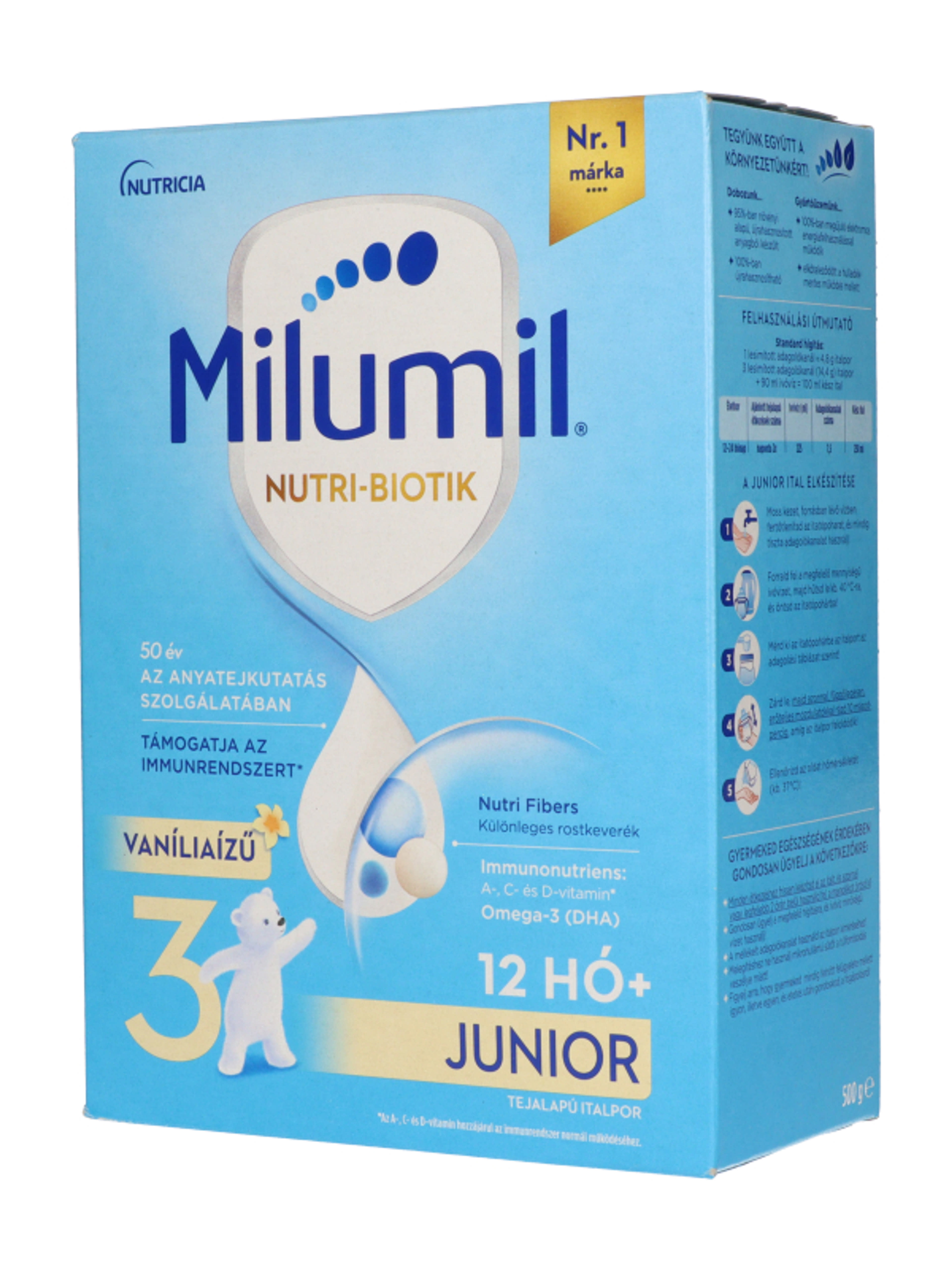 Milumil 3 Junior ital vaníliaizű 12 hónapos kortól - 500 g-4