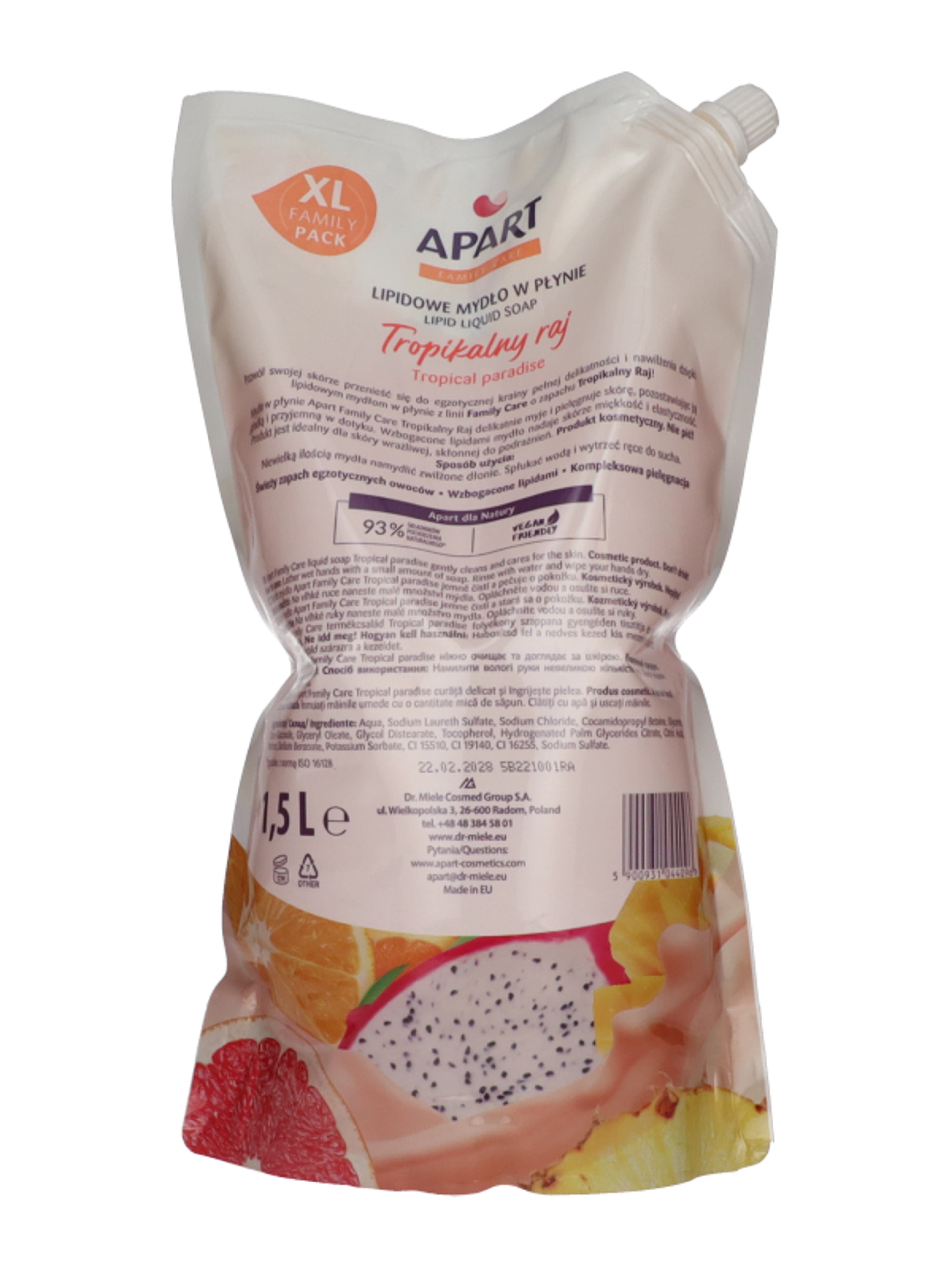 Apart Family Care Tropical Paradise folyékony szappan utántöltő - 1,5 L-2