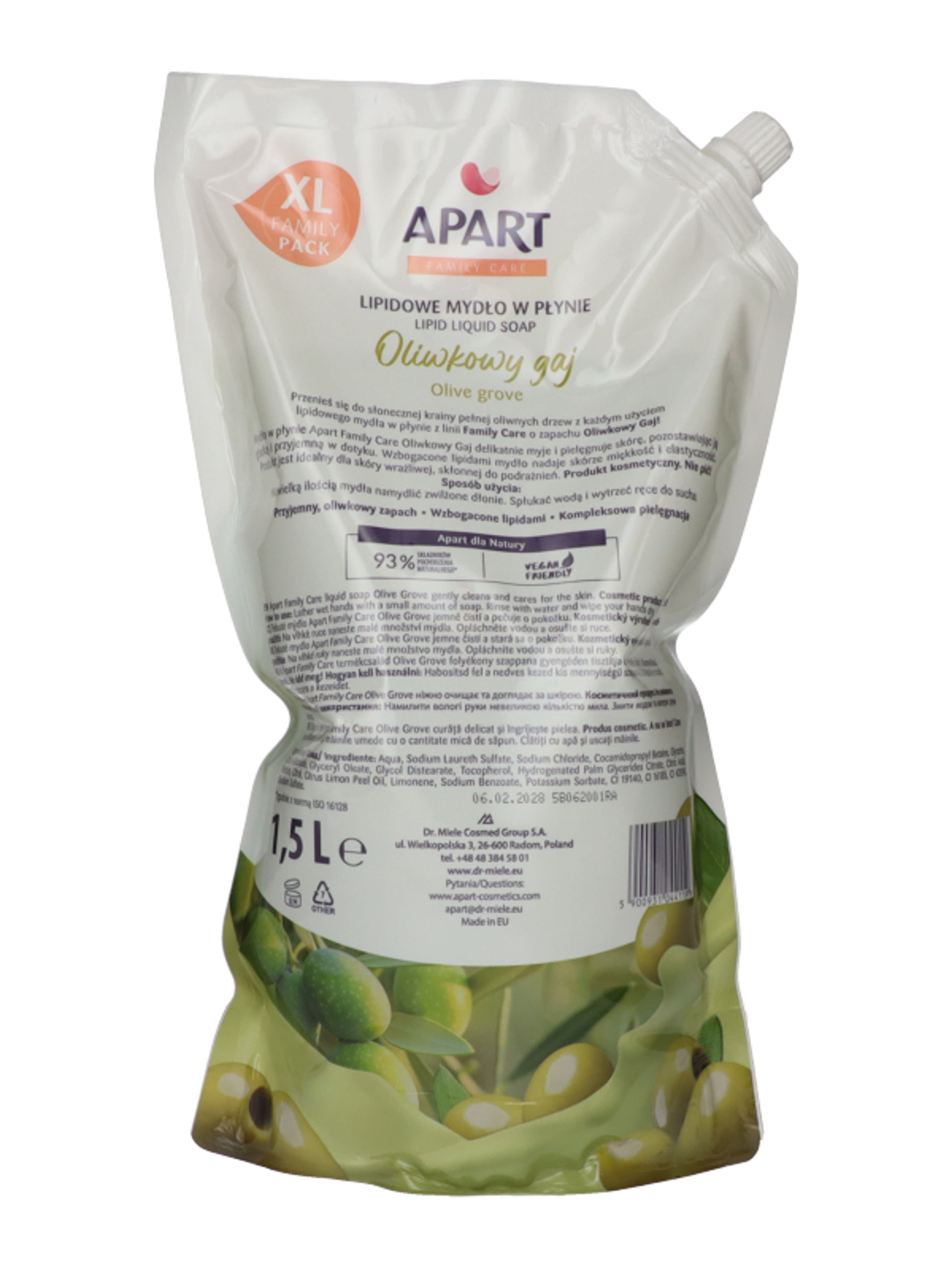 Apart Family Care Olive Groove folyékony szappan utántöltő - 1,5 L-2