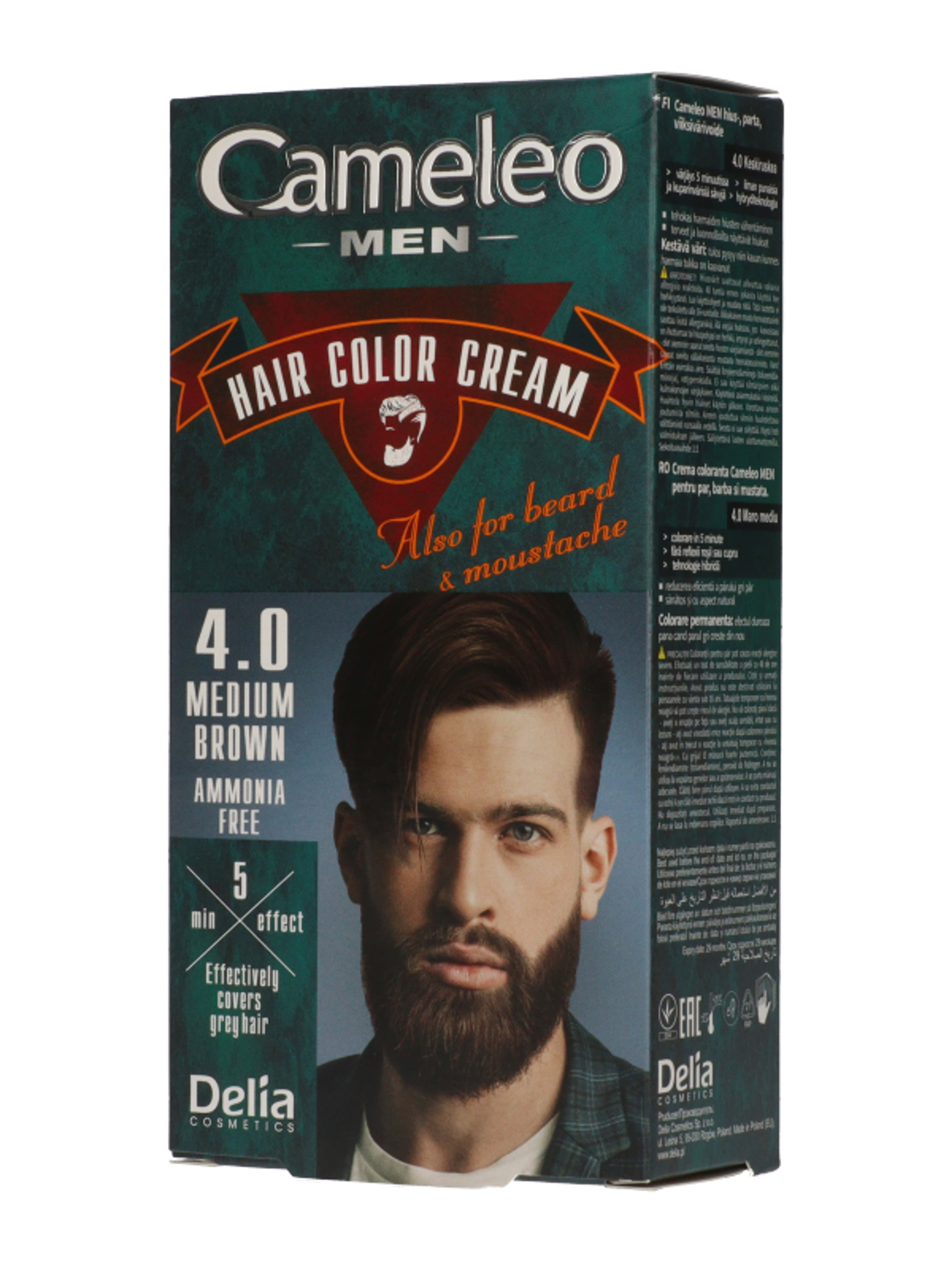 Cameleo férfi hajszínező krém /4.0 barna - 1 db-2