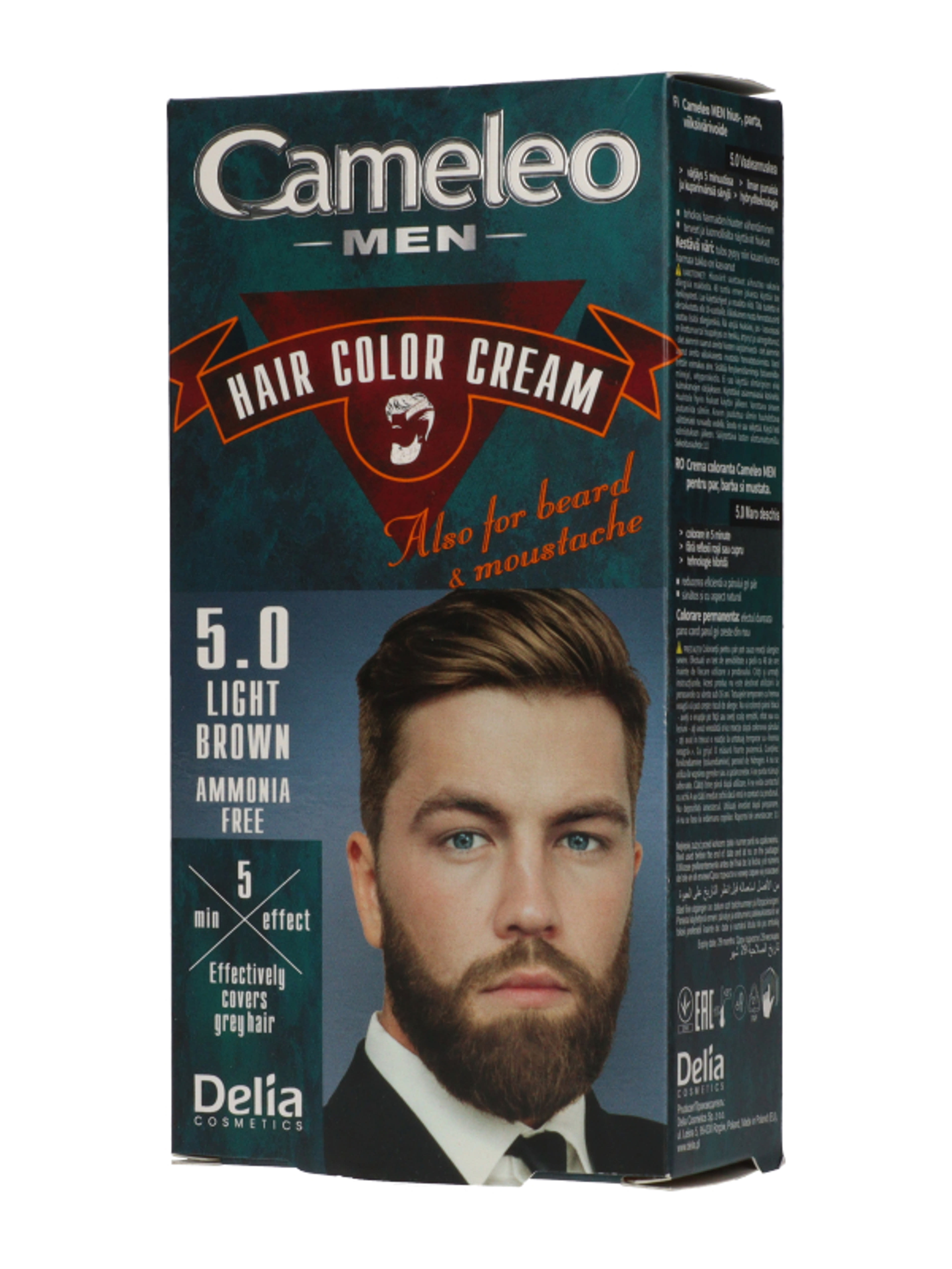 Cameleo férfi hajszínező krém /5.0 világos barna - 1 db-2