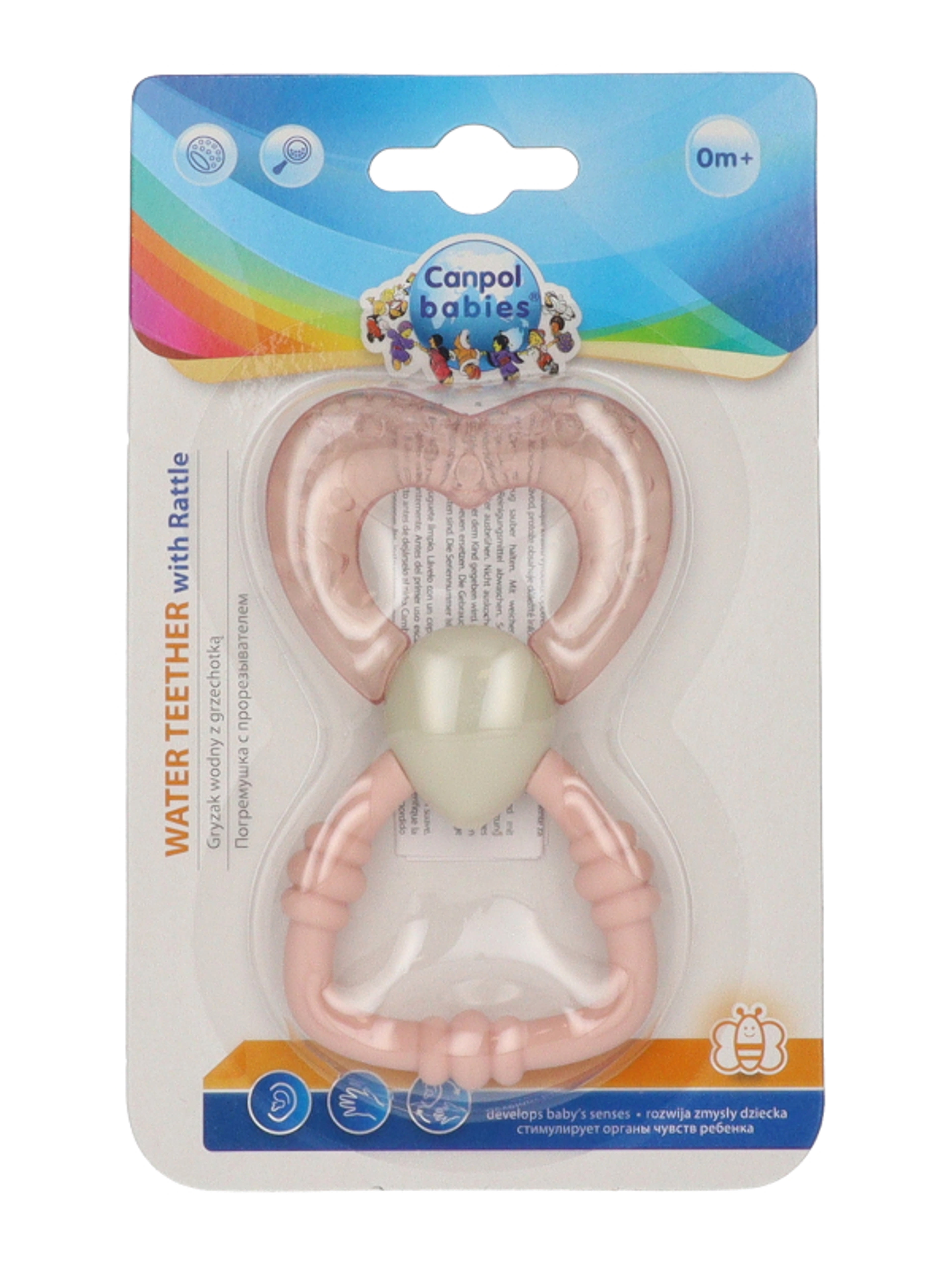 Canpol Babies hűthető rágóka csörgő /rózsaszín - 1 db