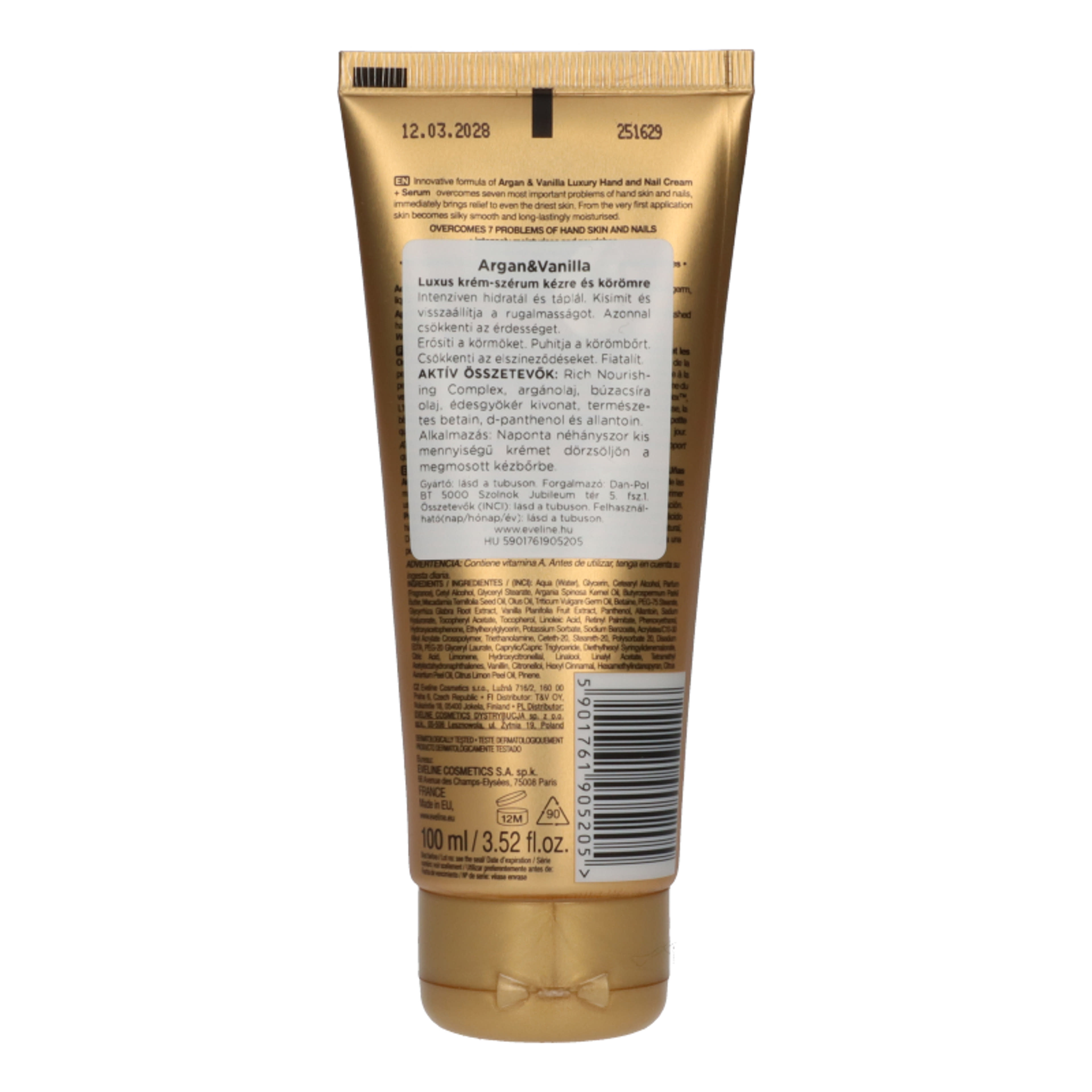 Eveline Argán és Vanilia krémszérum, kéz és köröm - 100 ml-4