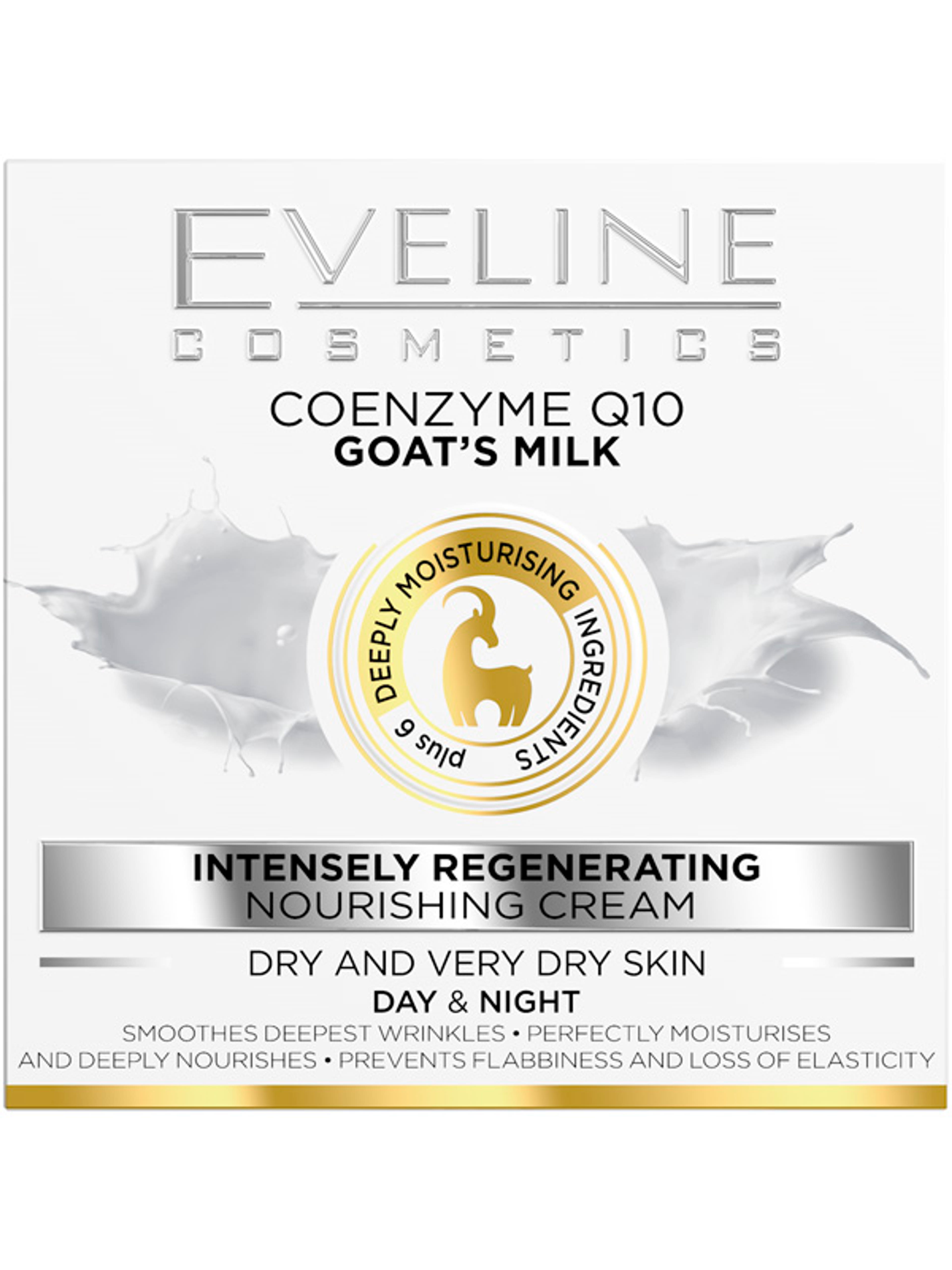 Eveline Q10 Koenzim+Kecsketej regeneráló nappali és éjszakai arckrém - 50 ml