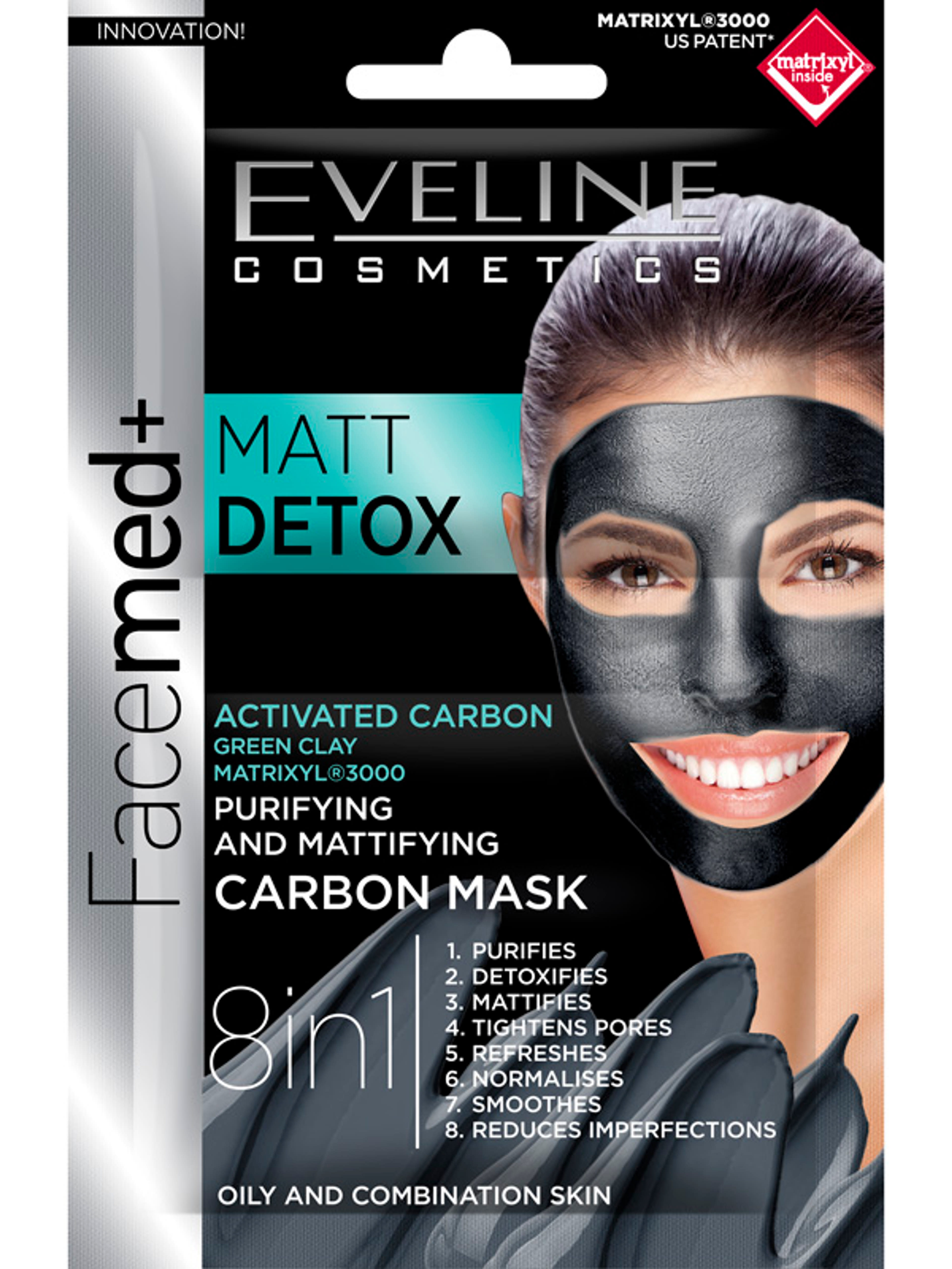 Eveline Facemed Matt Detox arcmaszk 2 db - 5 ml