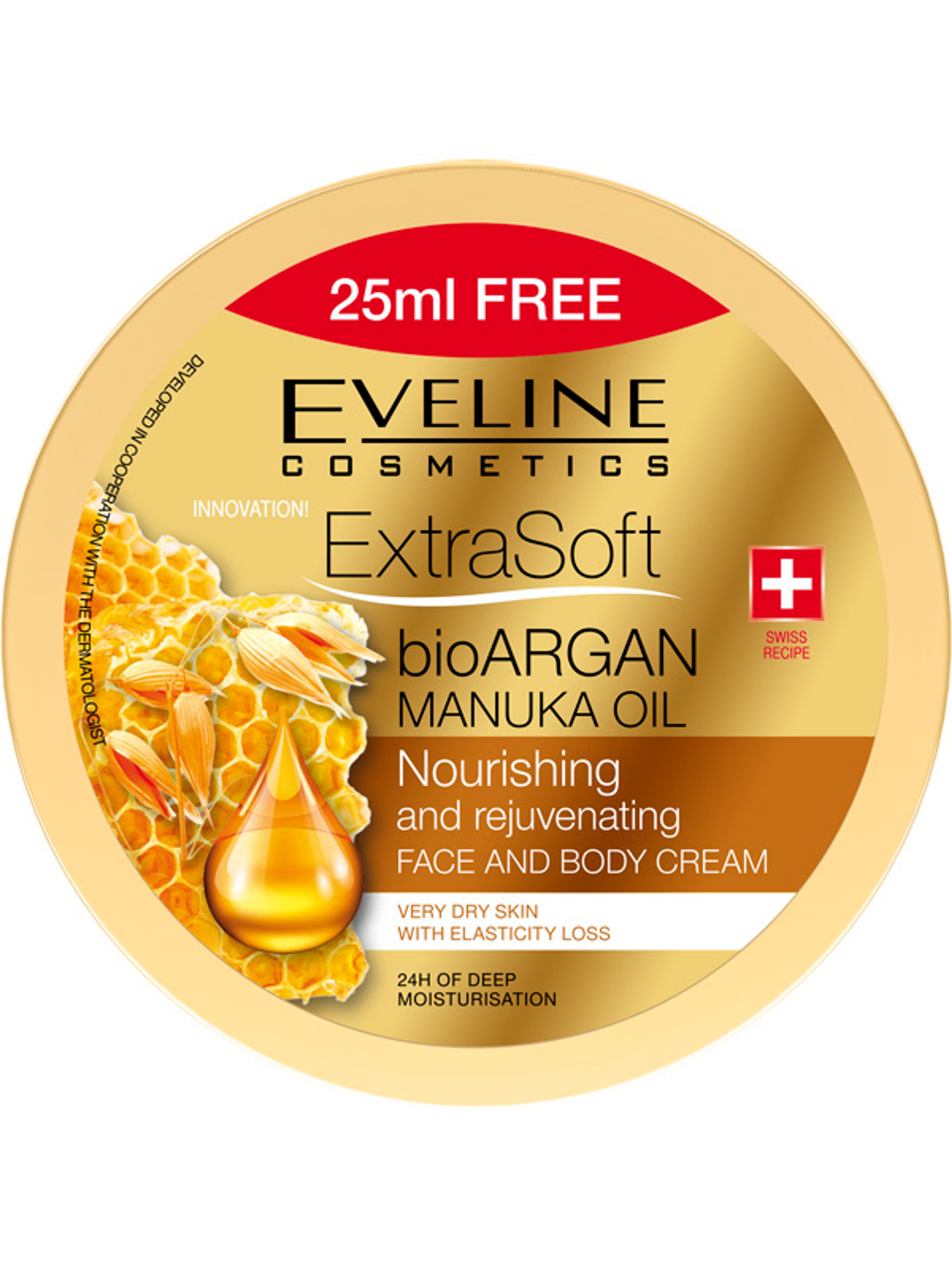 Eveline Extra Soft Bio Argán arc-és testápoló krém - 175 ml-2