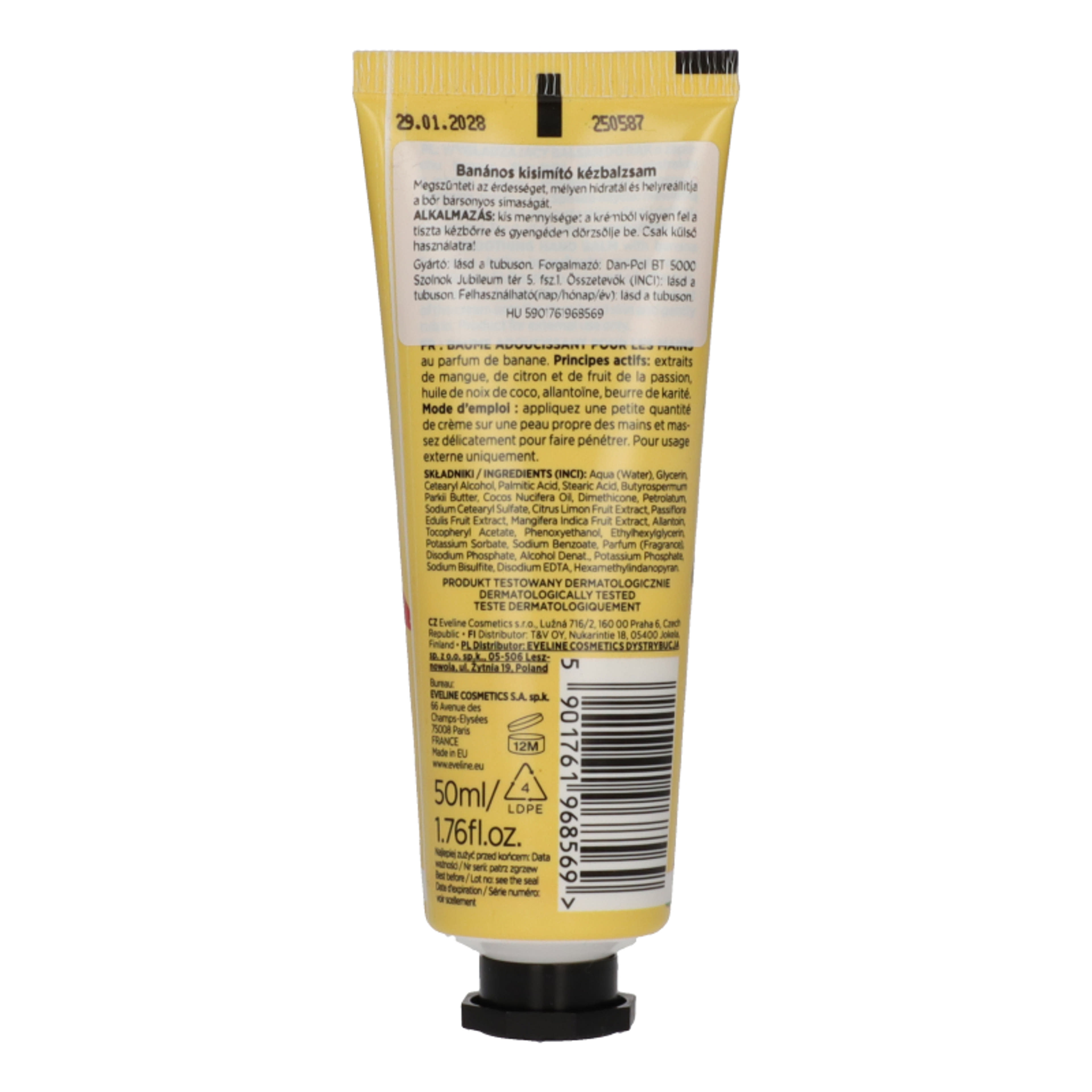 Eveline kézkrém banana care - 50 ml-4