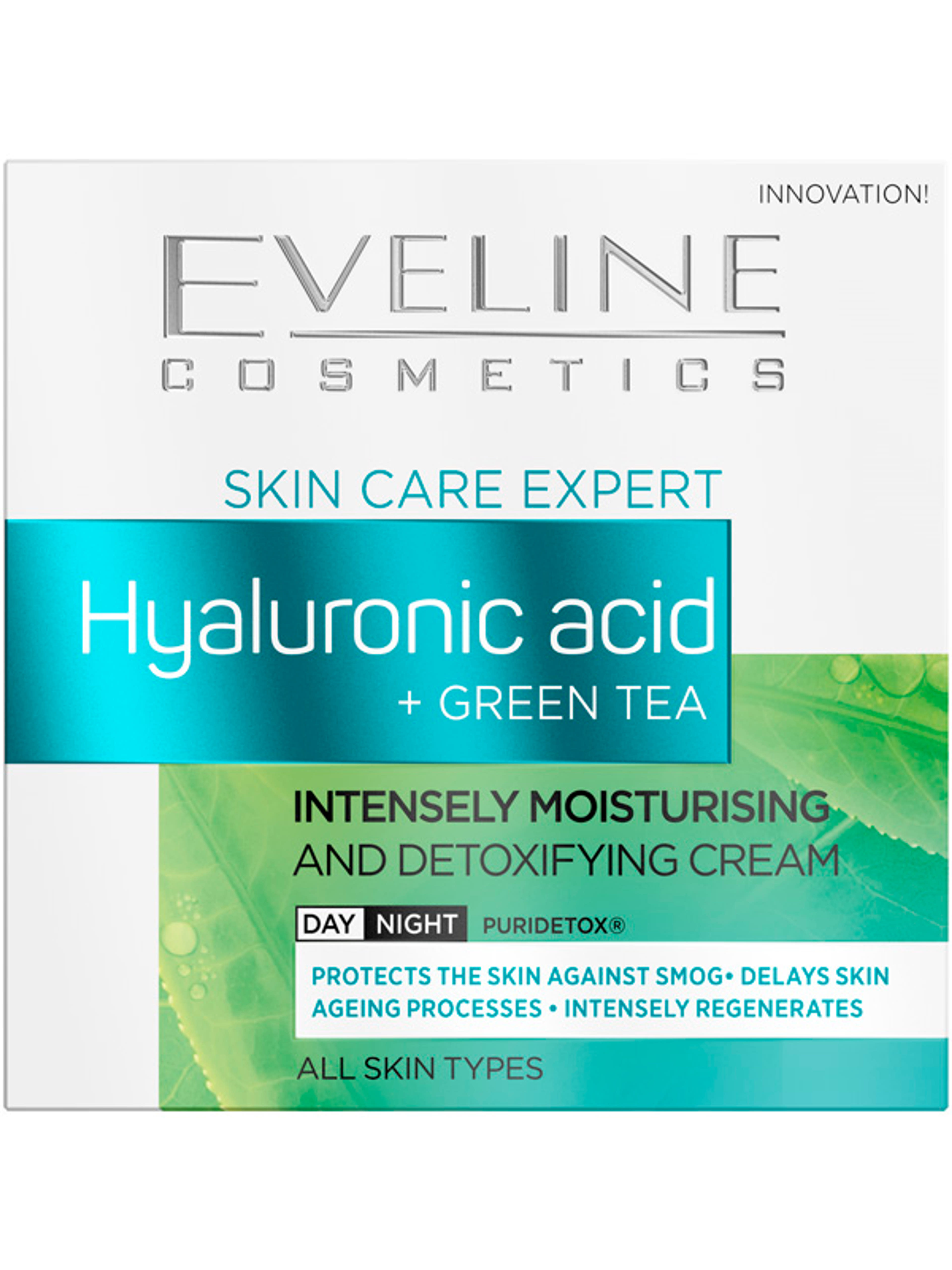 Eveline skin care hialuronsav+zöld tea hidratáló krém - 50 ml-2