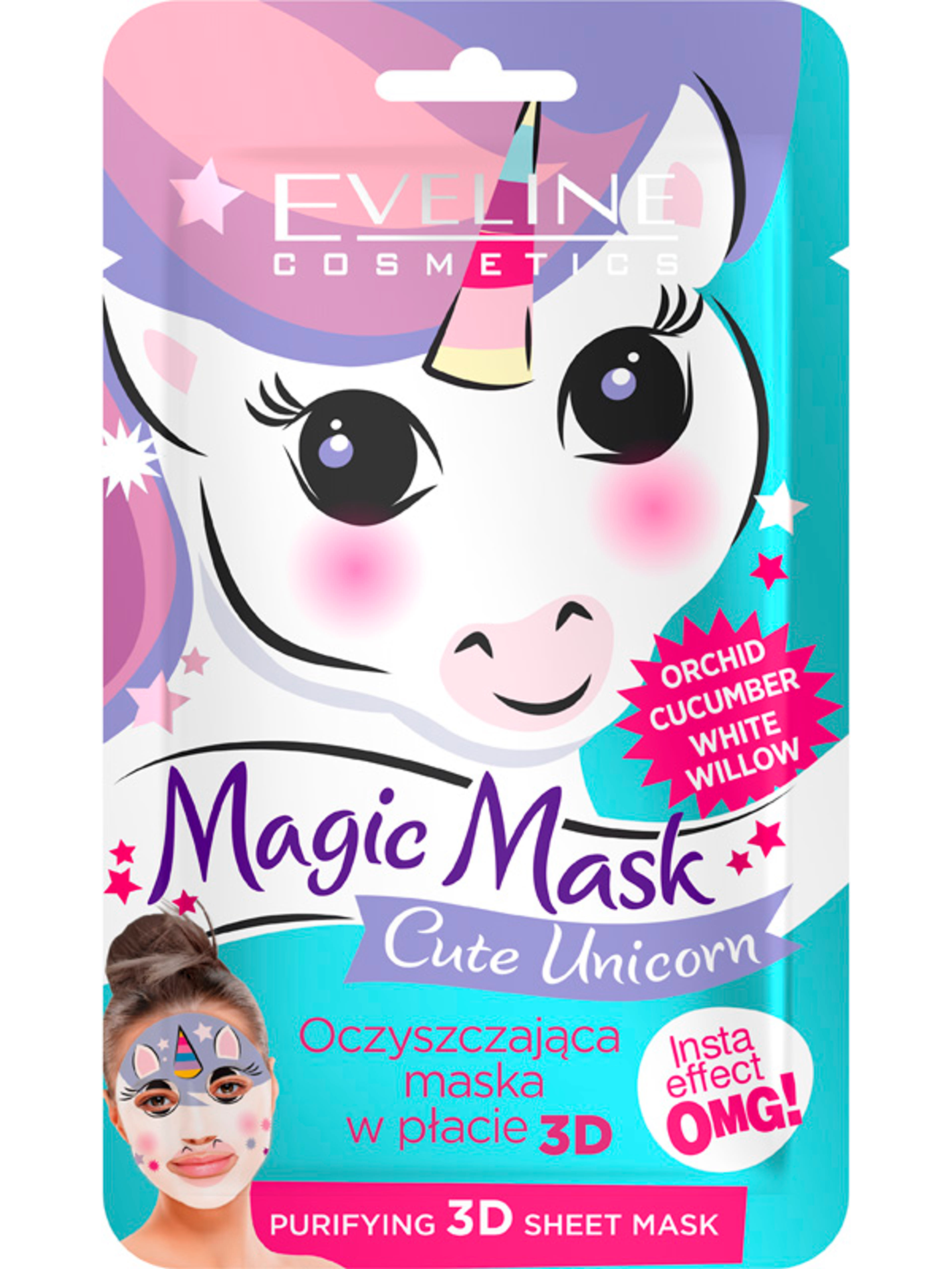 Eveline Magic Unicorn tisztító szövetmaszk - 1 db-1