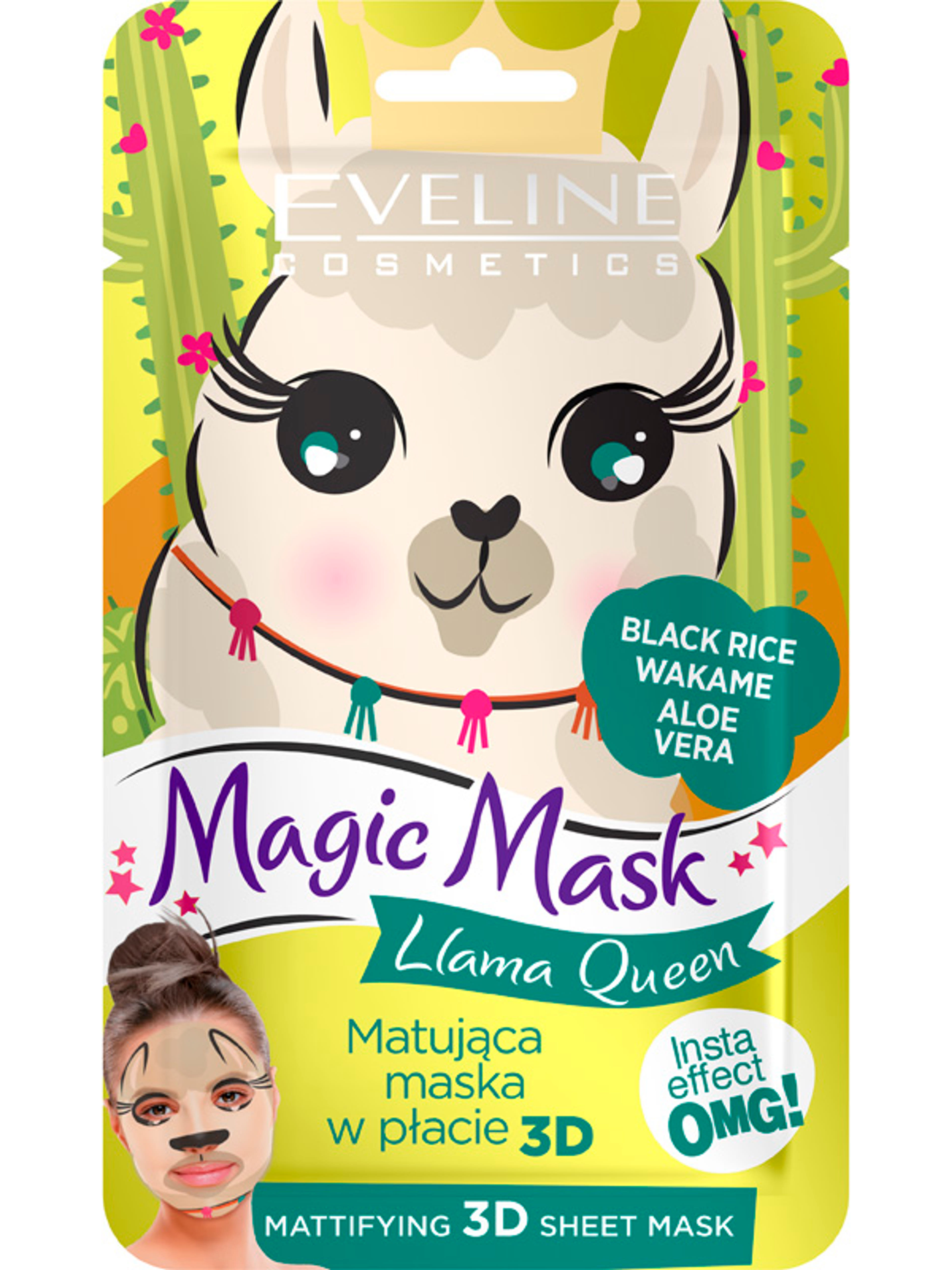 Eveline Magic Lama Queen mattító szövetmaszk - 1 db