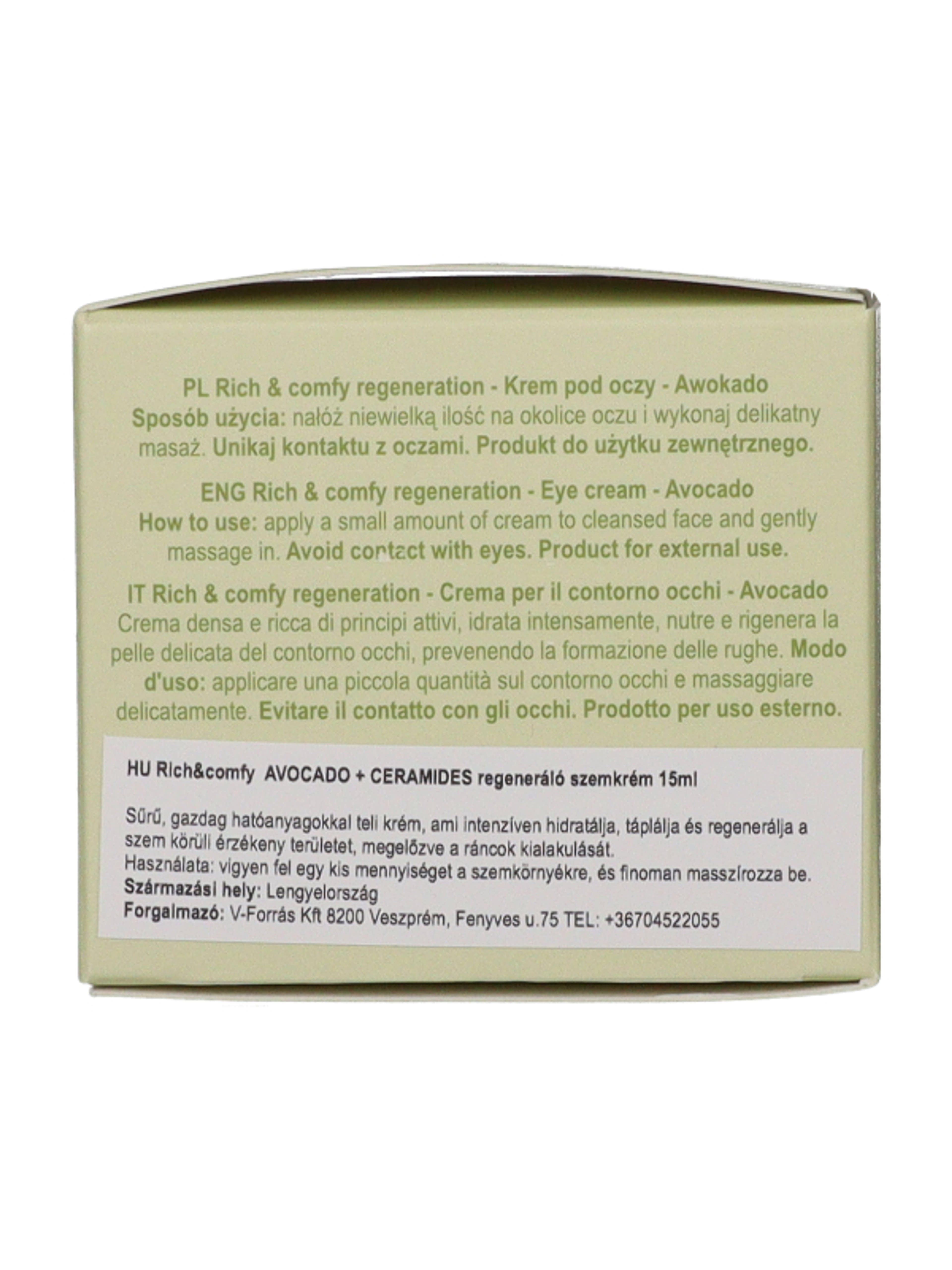 Nacomi Rich&Comfy Ceramid szemkörnyékápoló krém avokádóval - 15 g-3