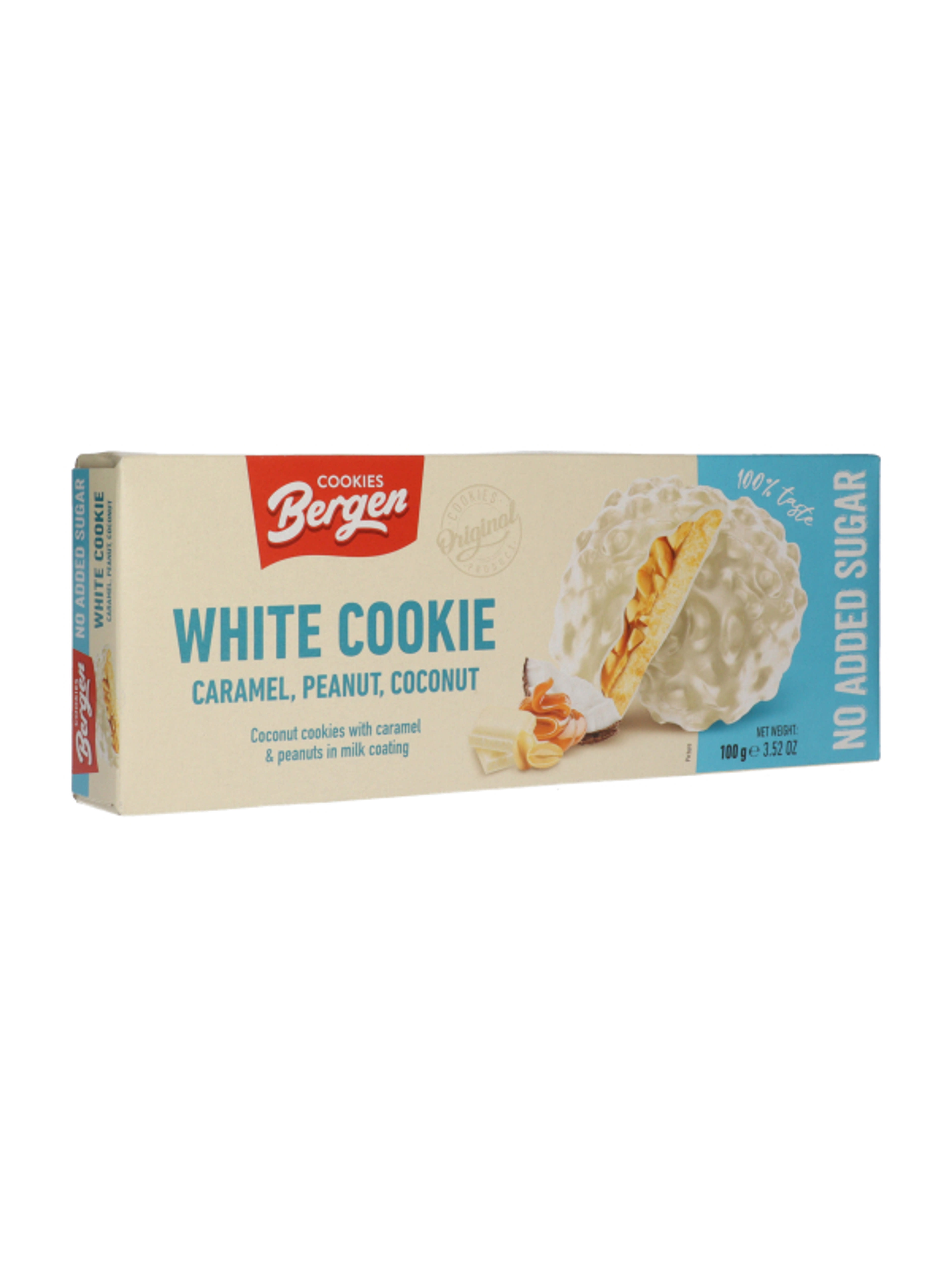 Bergen White Cookie fehércsokoládéba mártott keksz kókusszal - 130 g-3