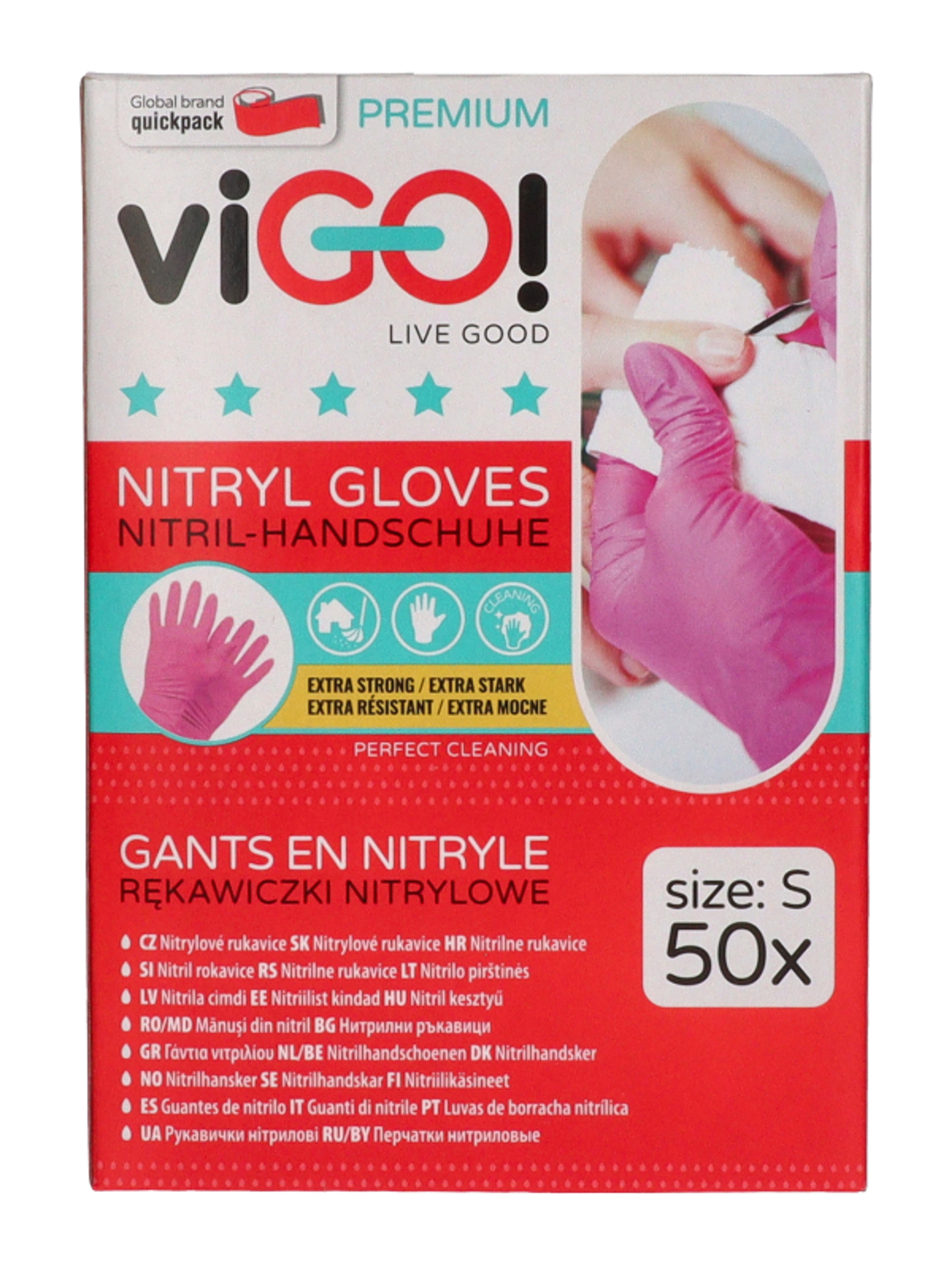 Vigo nitryl kesztyű S méret /rózsaszín - 50 db