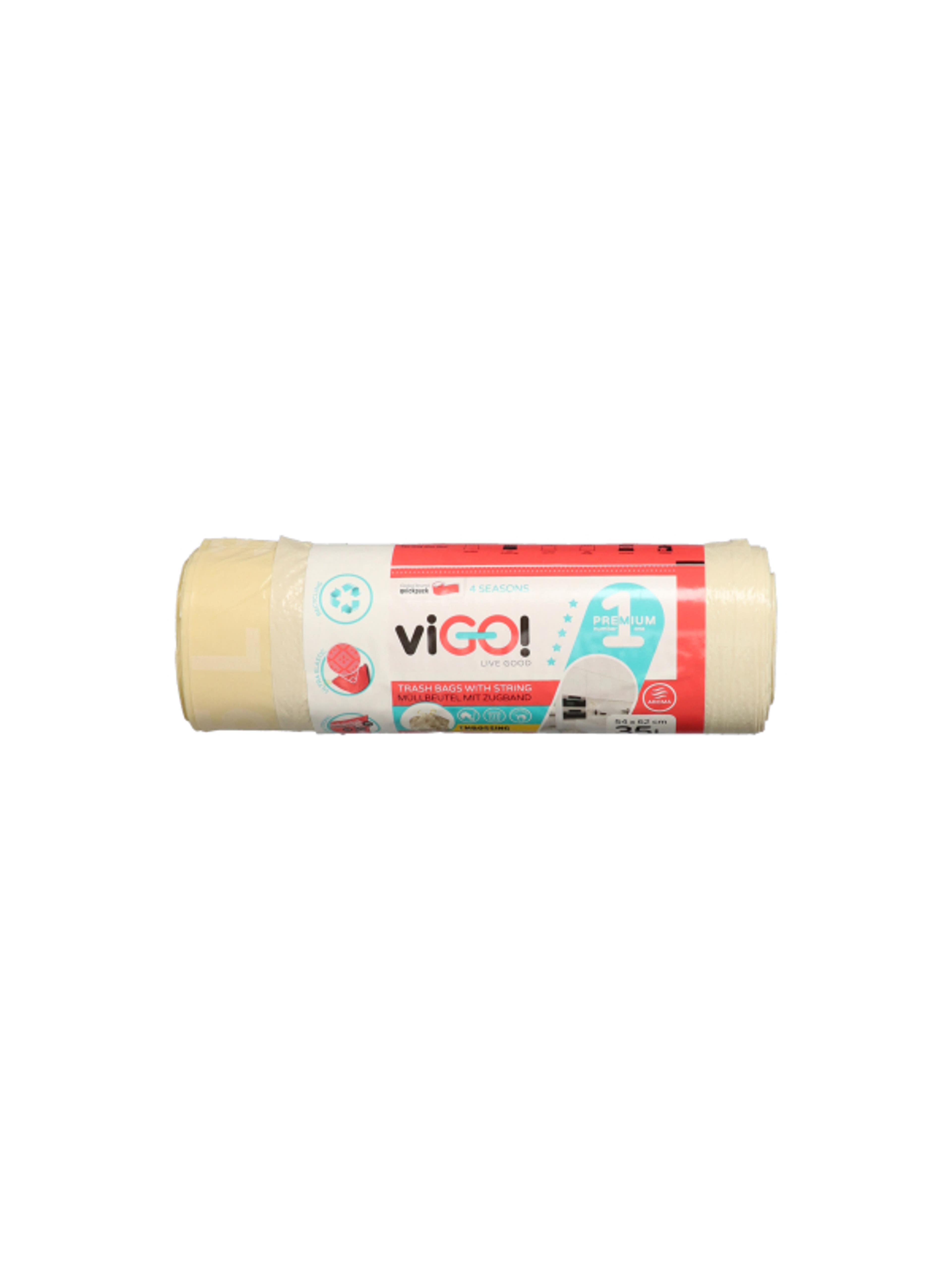 Vigo szemeteszsák, zárószalaggal, vanília illattal, 35 L - 15 db-4