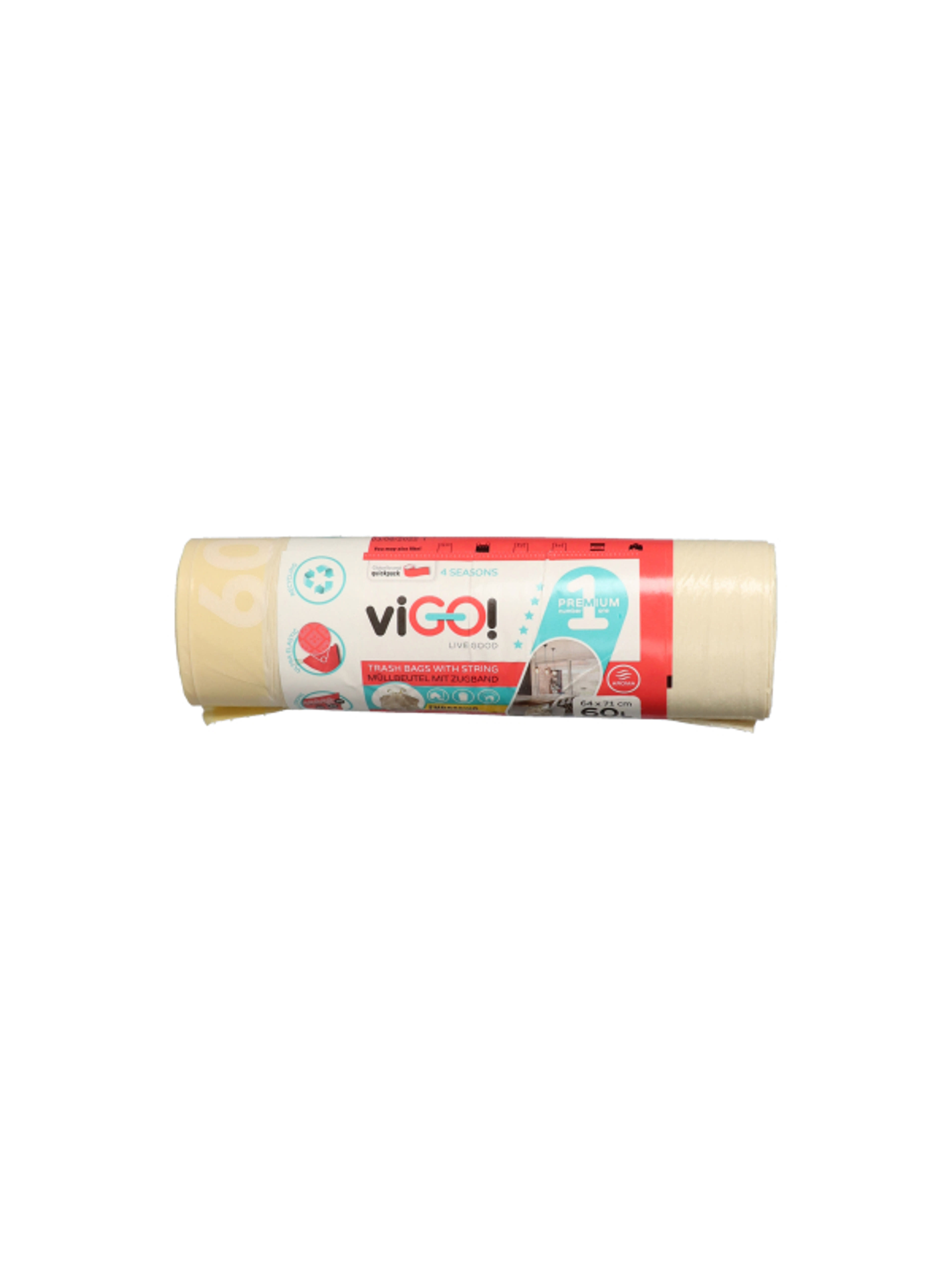 Vigo szemeteszsák,zárószalaggal, vanília illattal, 60 L - 10 db-4